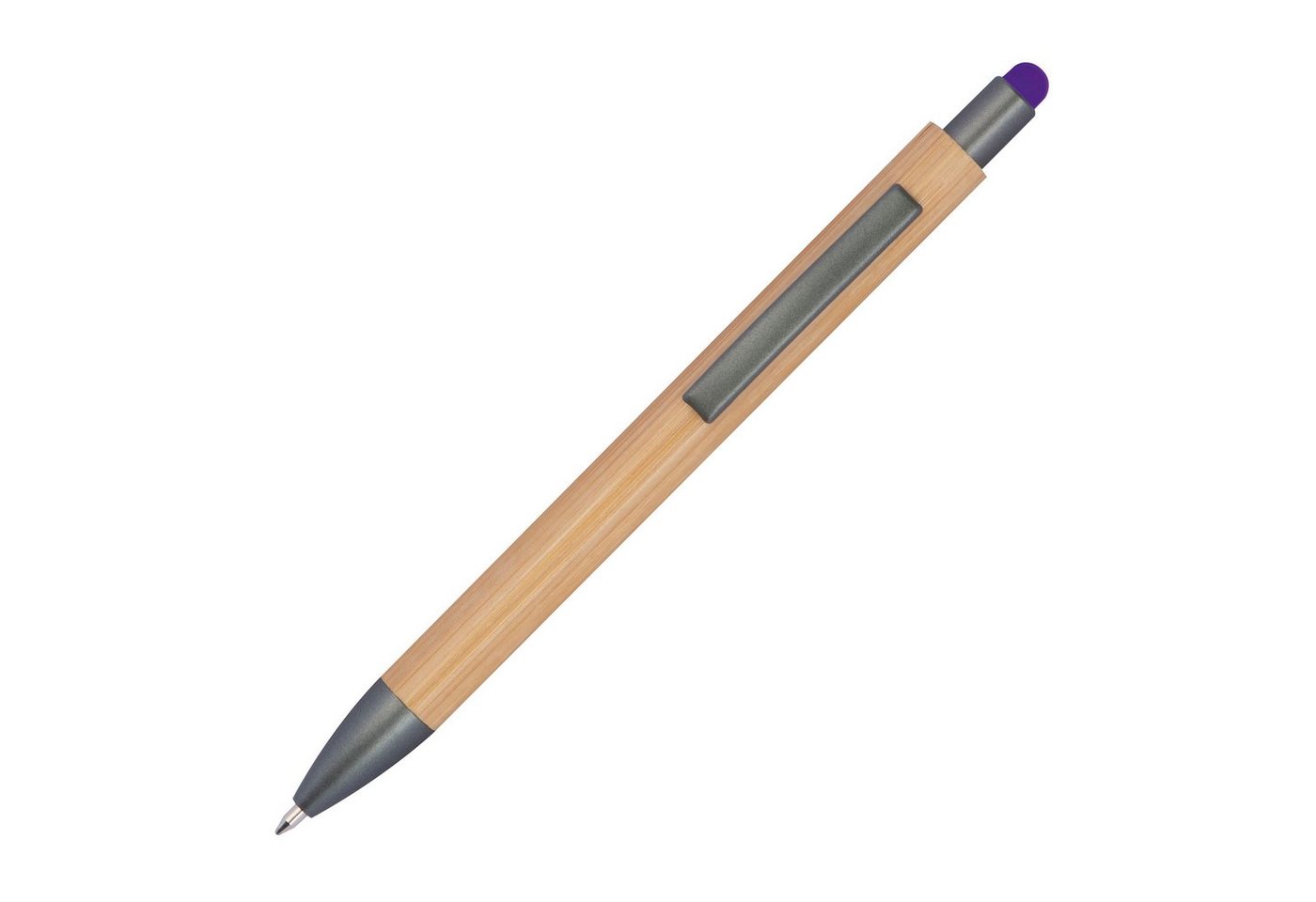 Thumbnail - Macma Kugelschreiber Touchpen Holzkugelschreiber aus Bambus / Stylusfarbe: lila