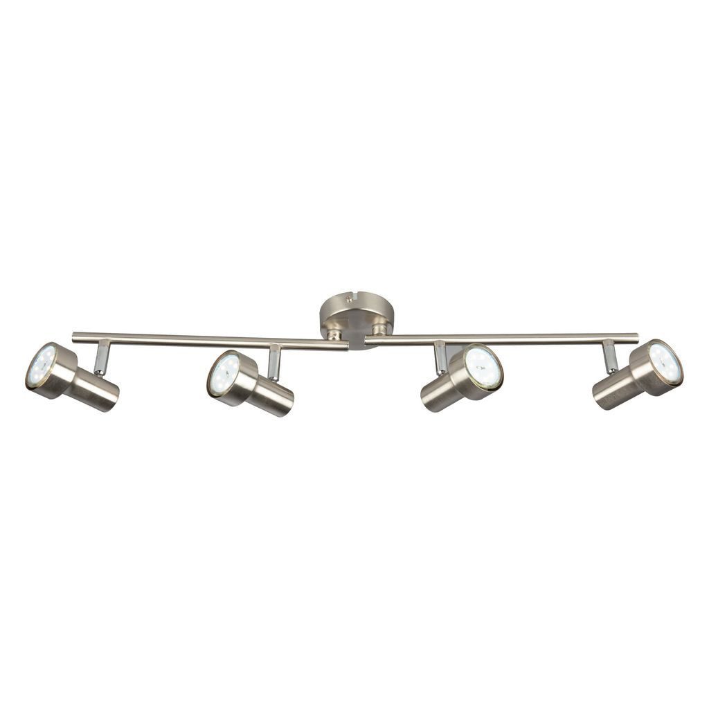 Briloner Leuchten LED Deckenleuchte 2843-042, LED wechselbar, 2700K - Extra-Warmweiß, matt-nickel, GU10, Deckenlampe
