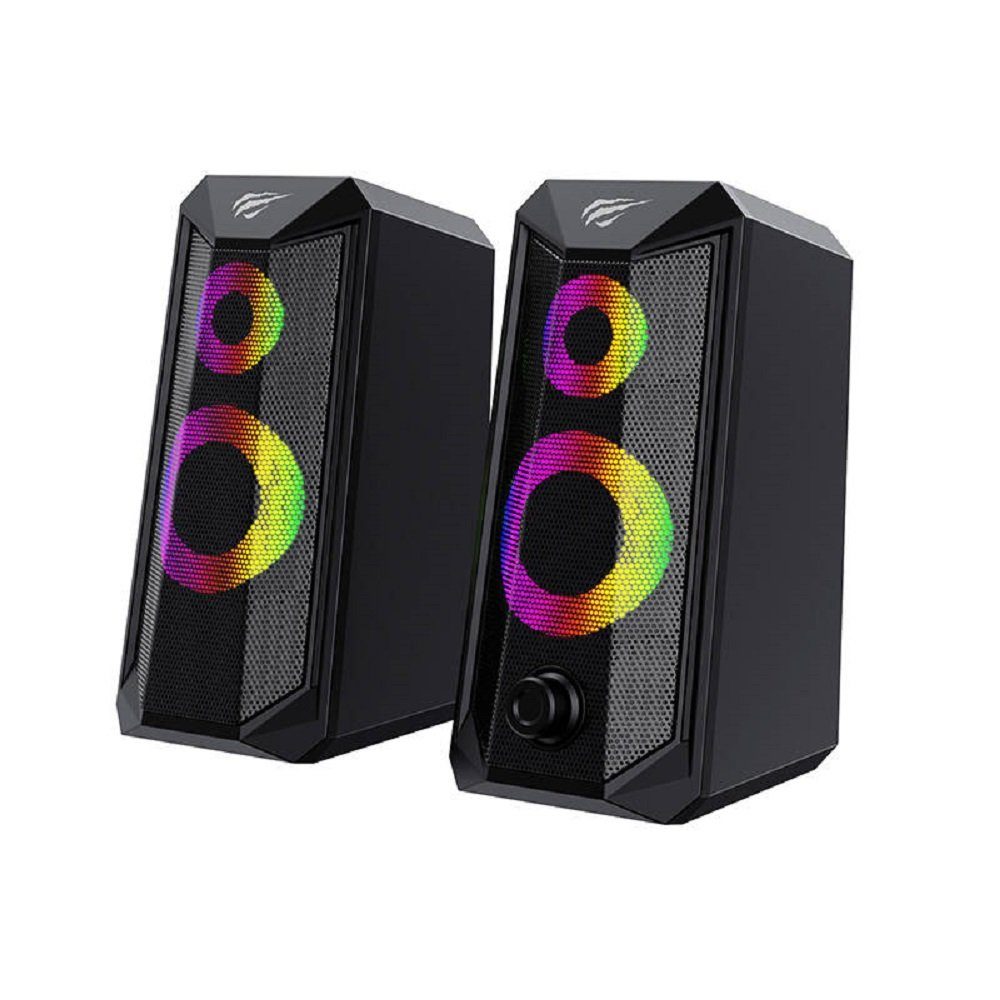 Havit Computer Lautsprecher Computer Speakers 2.0 RGB, Schwarz PC- Lautsprecher | PC-Lautsprecher