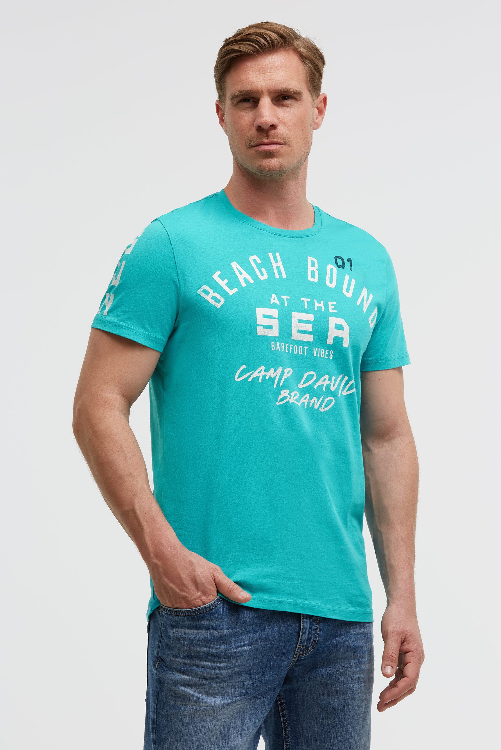 CAMP DAVID Rundhalsshirt aus Baumwolle günstig online kaufen