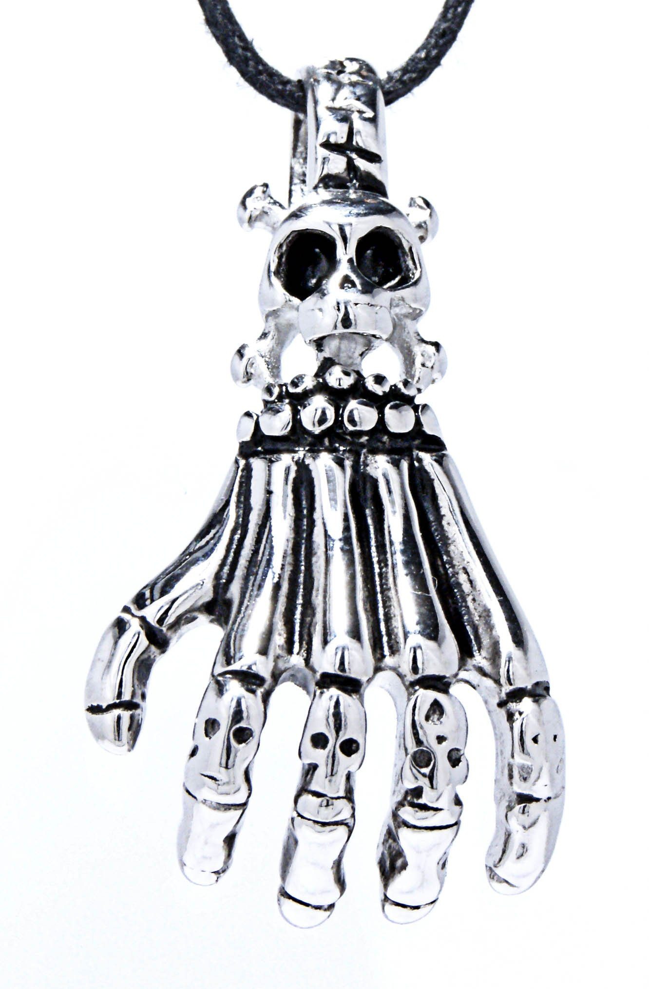 Kettenanhänger Skeletthand Skelett Hand Anhänger Edelstahl Nr. 84