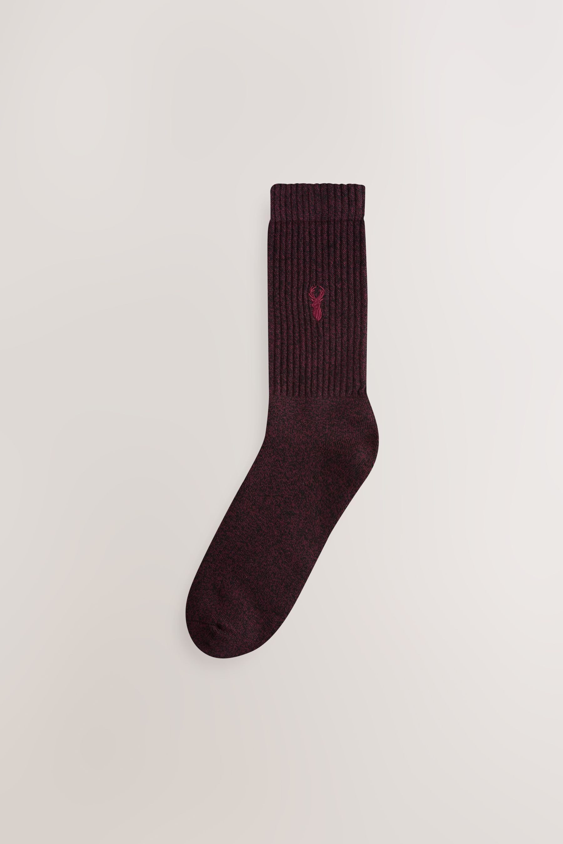 Next Basicsocken Dicke Socken mit Hirsch-Stickerei, 10er-Pack (10-Paar)