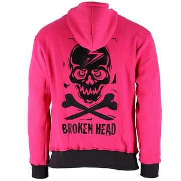 Broken Head Hoodie Hoodie Color Edition Pink Leuchtende Farben