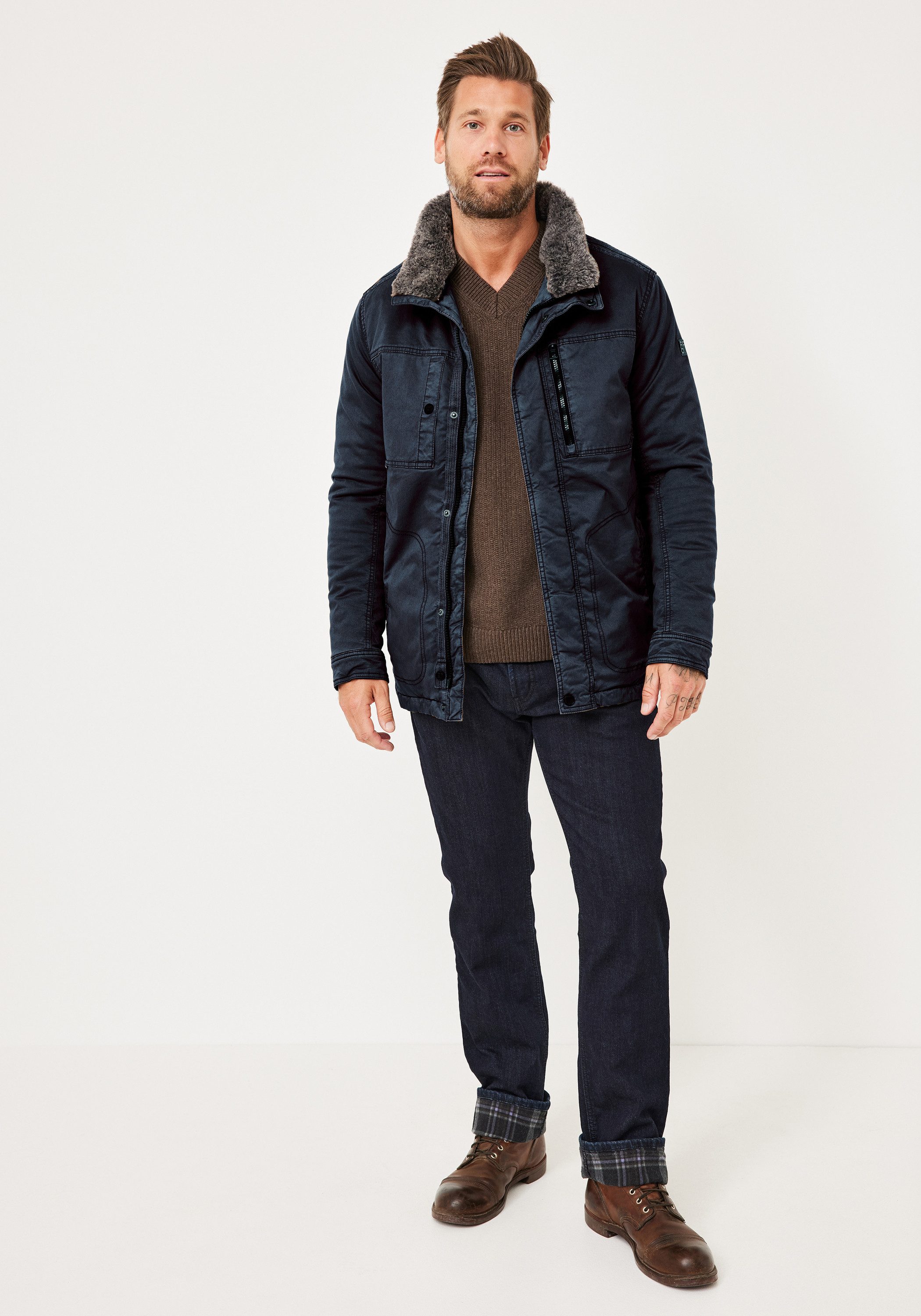Redpoint Winterjacke KEV Winterjacke aus Baumwolle mit Stretch