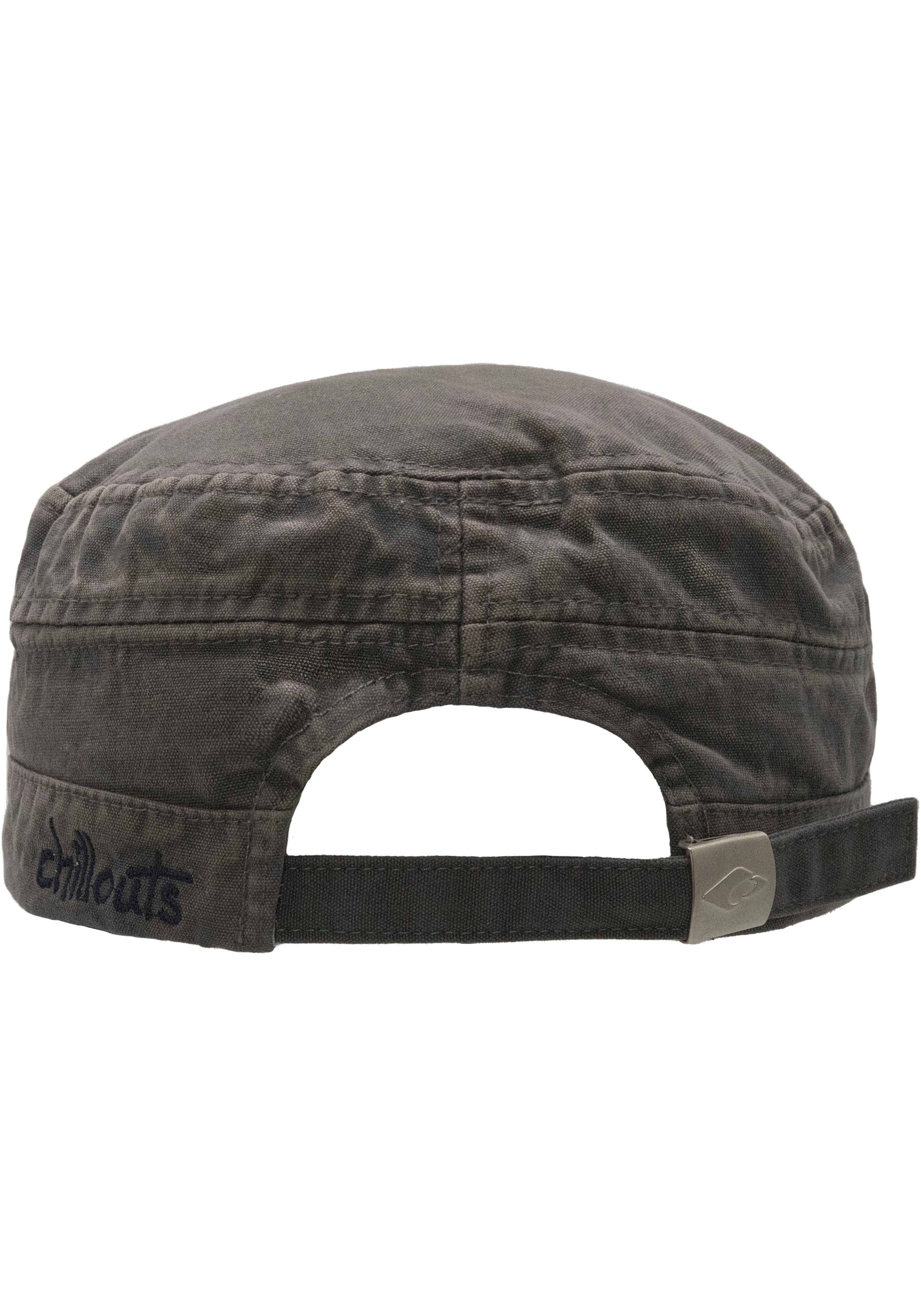 Baumwolle, aus Army grey reiner Cap Hat Size Paso washed chillouts atmungsaktiv, El One