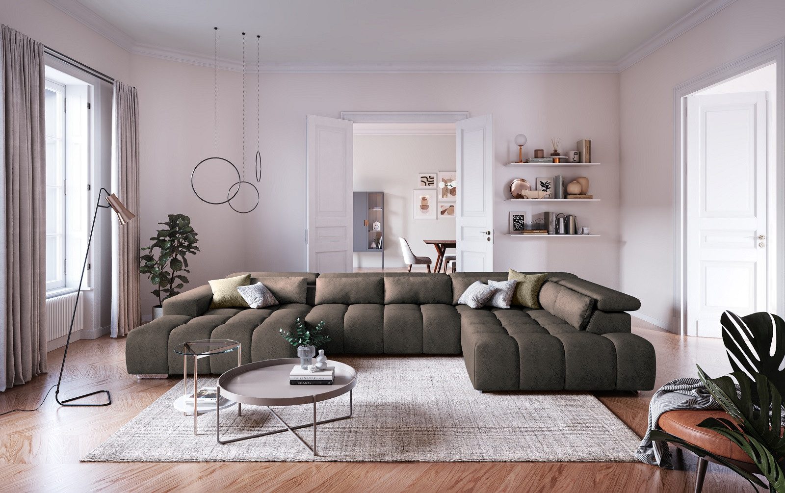 COTTA Wohnlandschaft Orion, mit verstellbaren Kopflehnen