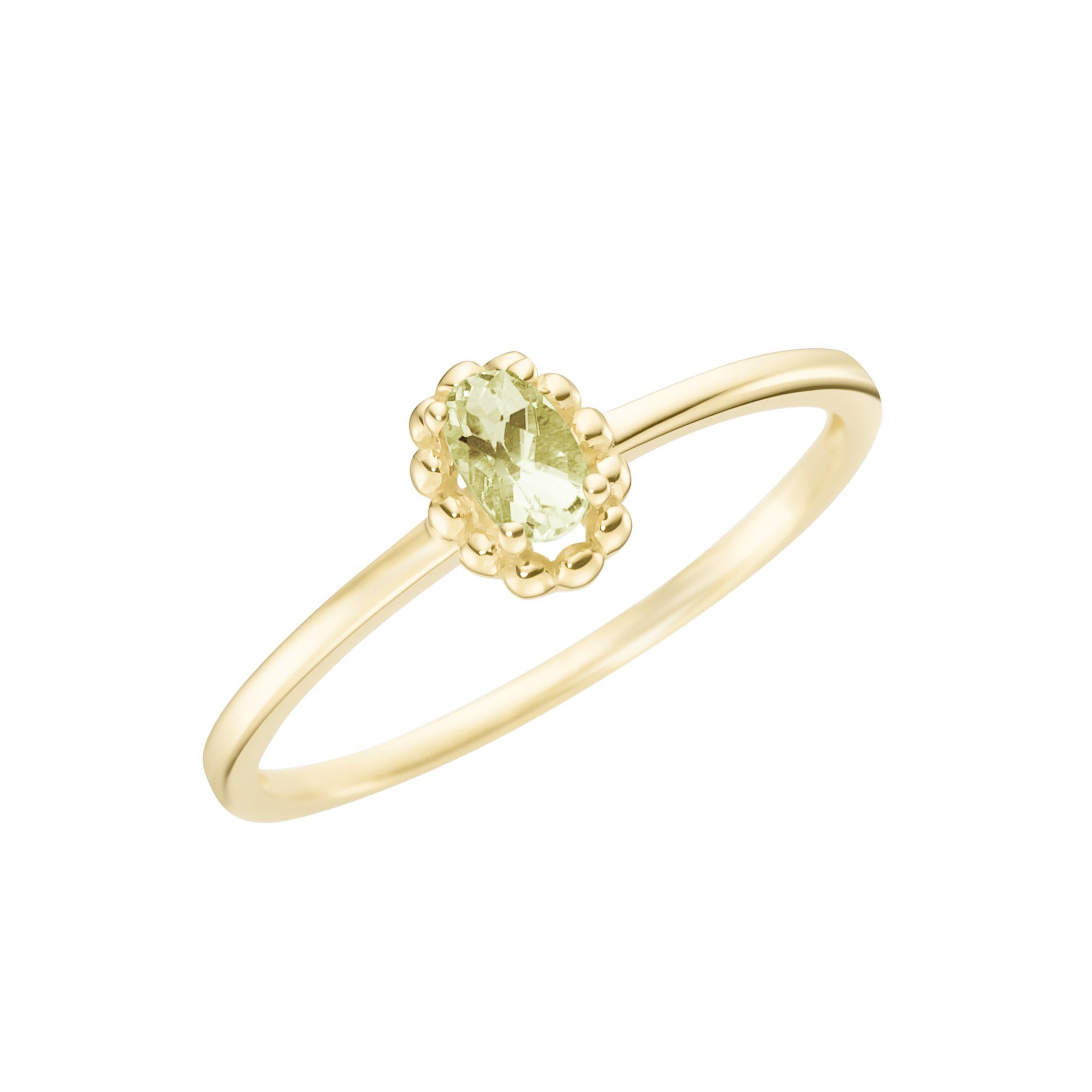 Luigi Merano Goldring mit einem Edelstein, Gold 375