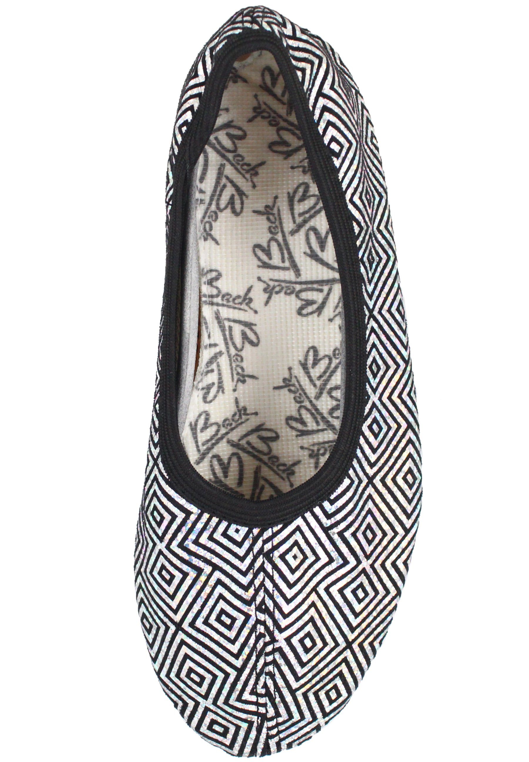 Beck Schläppchen Silver Star Gymnastikschuh (bis Gr. 42 erhältlich, für Sport und Zuhause) mit rutschfester Gummi-Laufsohle