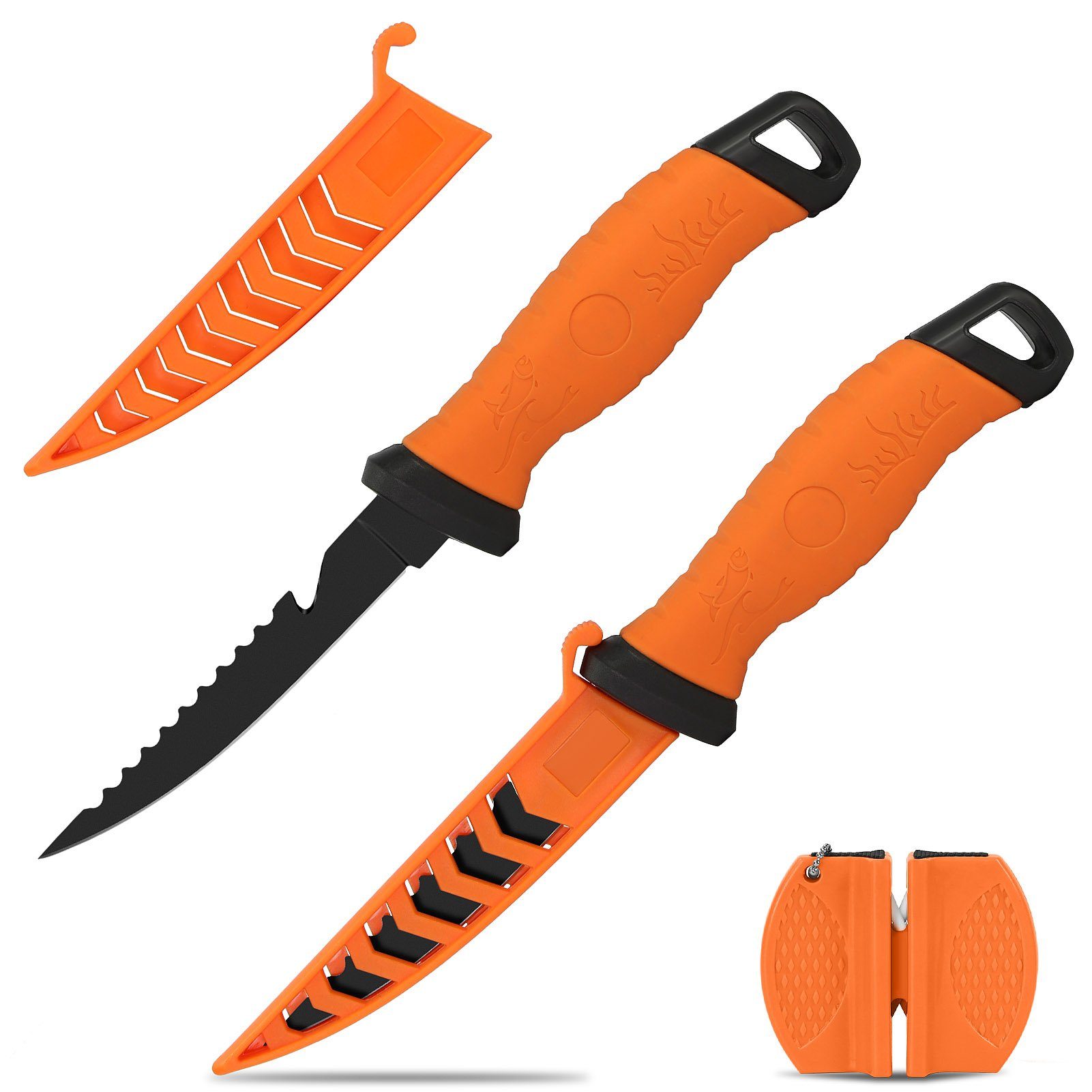 Croch Filetiermesser Fischfiliermesser, Küchenmesser aus hochwertigem Edelstahl