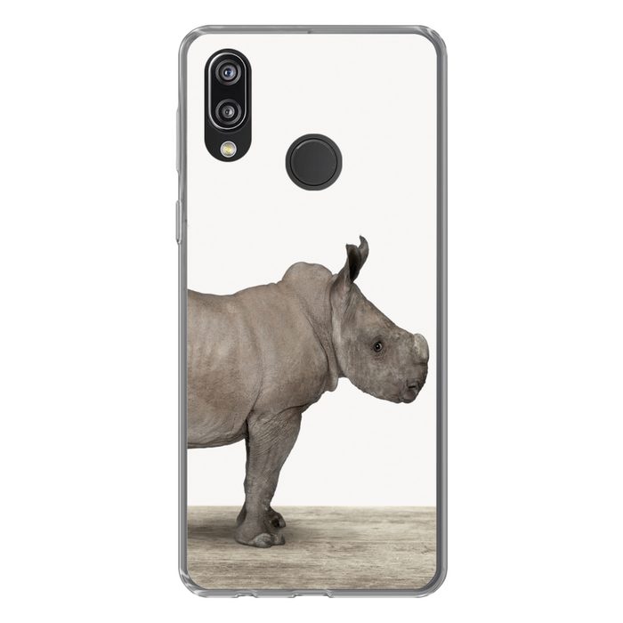 MuchoWow Handyhülle Rhinozeros - Tiere - Jungen - Mädchen Handyhülle Huawei P20 Lite (2019) Handy Case Silikon Bumper Case