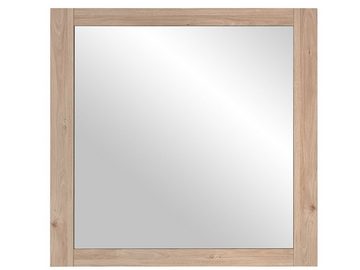 möbelando Wandspiegel Fairfield, Moderner Spiegel, Rahmen aus Spanplatte in Jackson Eiche Nachbildung. Breite 90 cm, Höhe 87 cm, Tiefe 2 cm