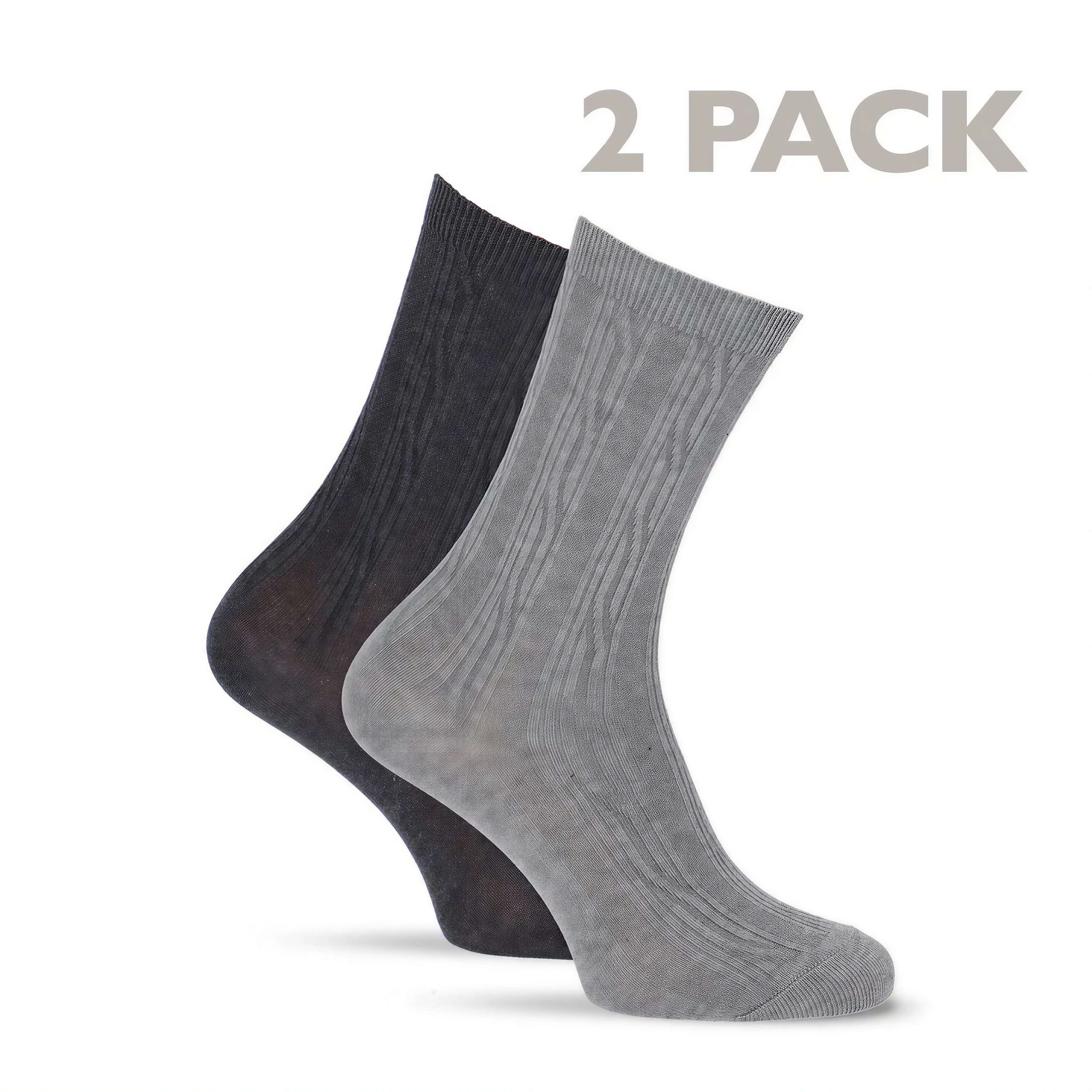Tamaris Kuschelsocken Damen Struktursöckchen mit Zopfmuster (Spar-Pack, 2-Paar) aus hautfreundlicher Baumwolle