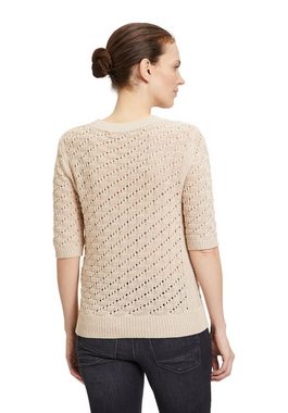 Betty&Co Strickpullover mit Rundhalsausschnitt (1-tlg) Struktur