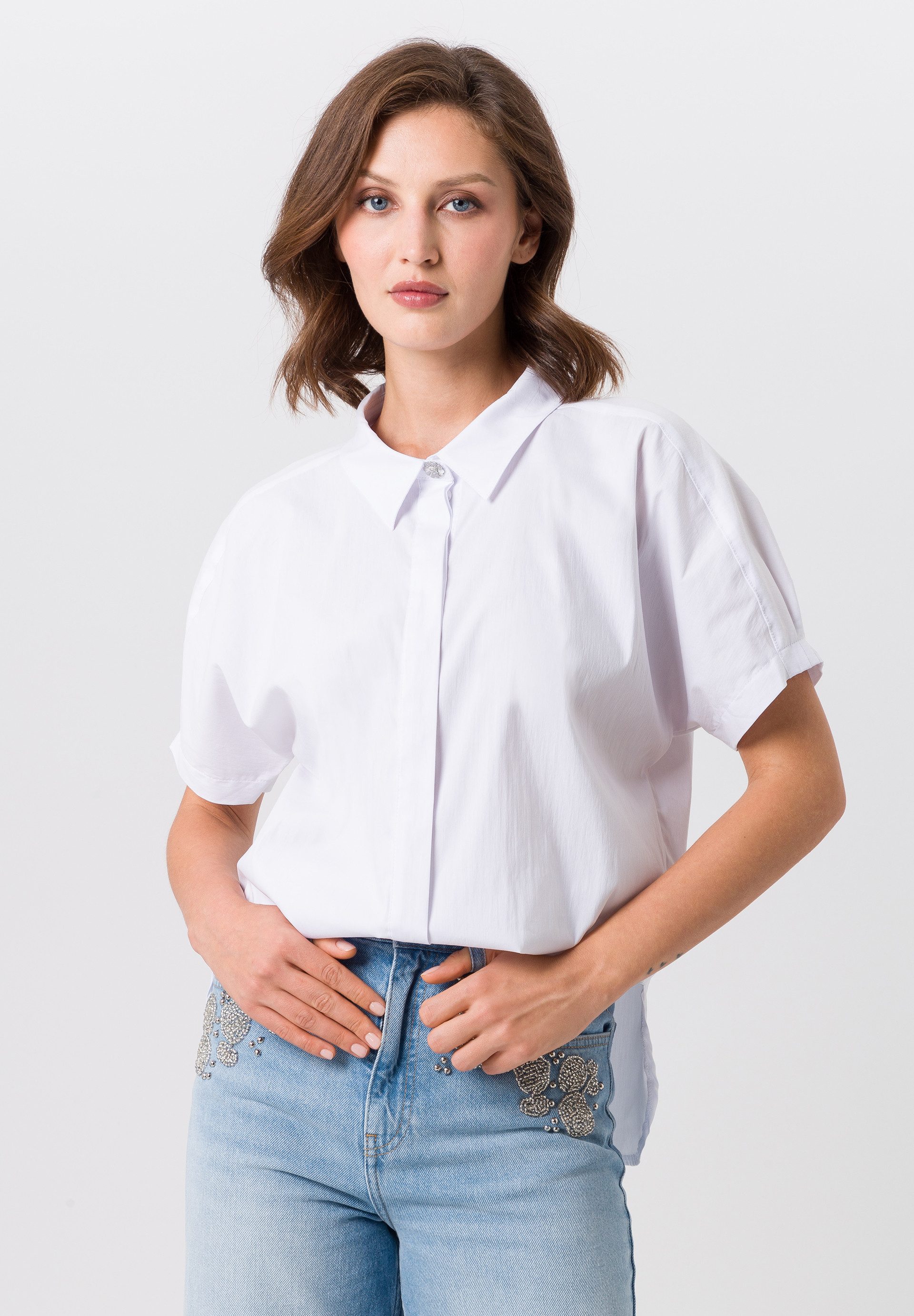 TUZZI Klassische Bluse mit verdeckter Knopfleiste
