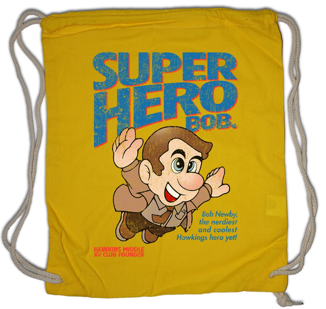 Turnbeutel Super Hero Bob Turnbeutel Stranger Logo Mannschaft Things 80s Eighties