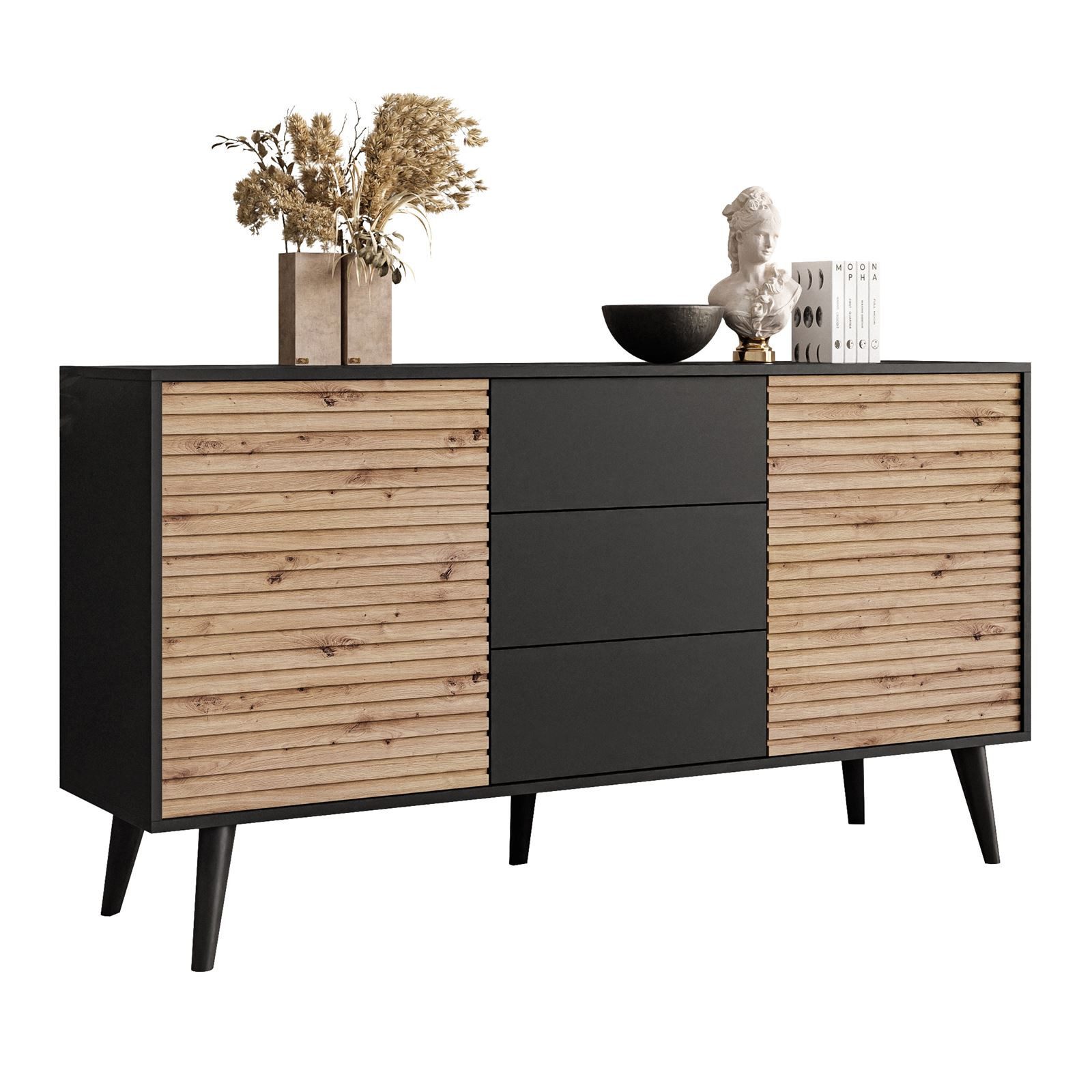 Lookway Kommode CONE KSZ154 Zweitürige Sideboard, 154x39x83 cm