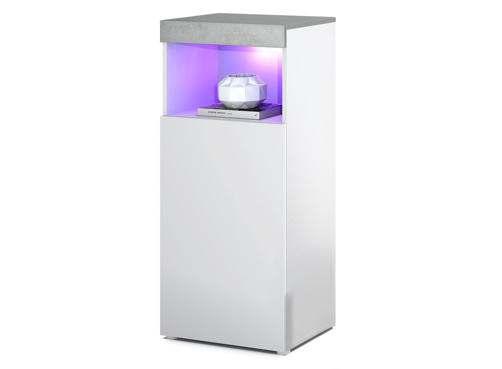 Vladon Standvitrine Pure (Vitrine, Korpus, Beton günstig online kaufen