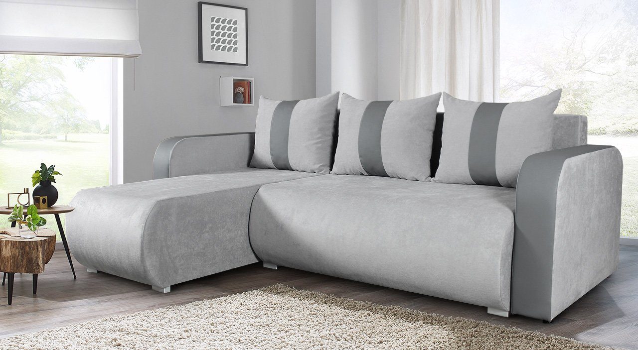 Sofnet Ecksofa Rino, + Bettkasten, 21 Cayenne 1118 L-Form Enjoy Universal und mane Couch, mit Schlafsofa, Schlaffunktion