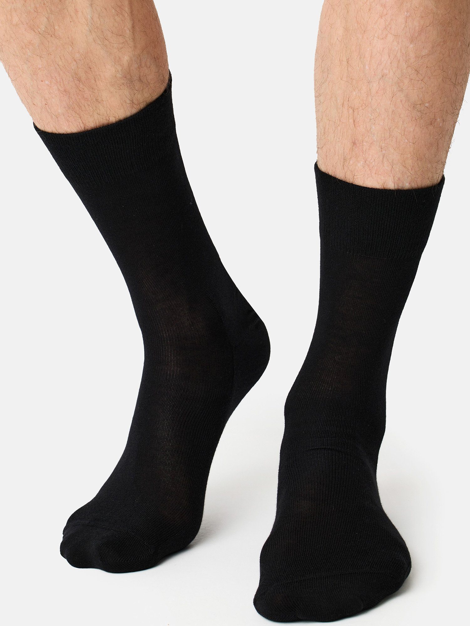 Nur Der Basicsocken Weich & schwarz (6-Paar) Haltbar uni günstig Socken Komfort