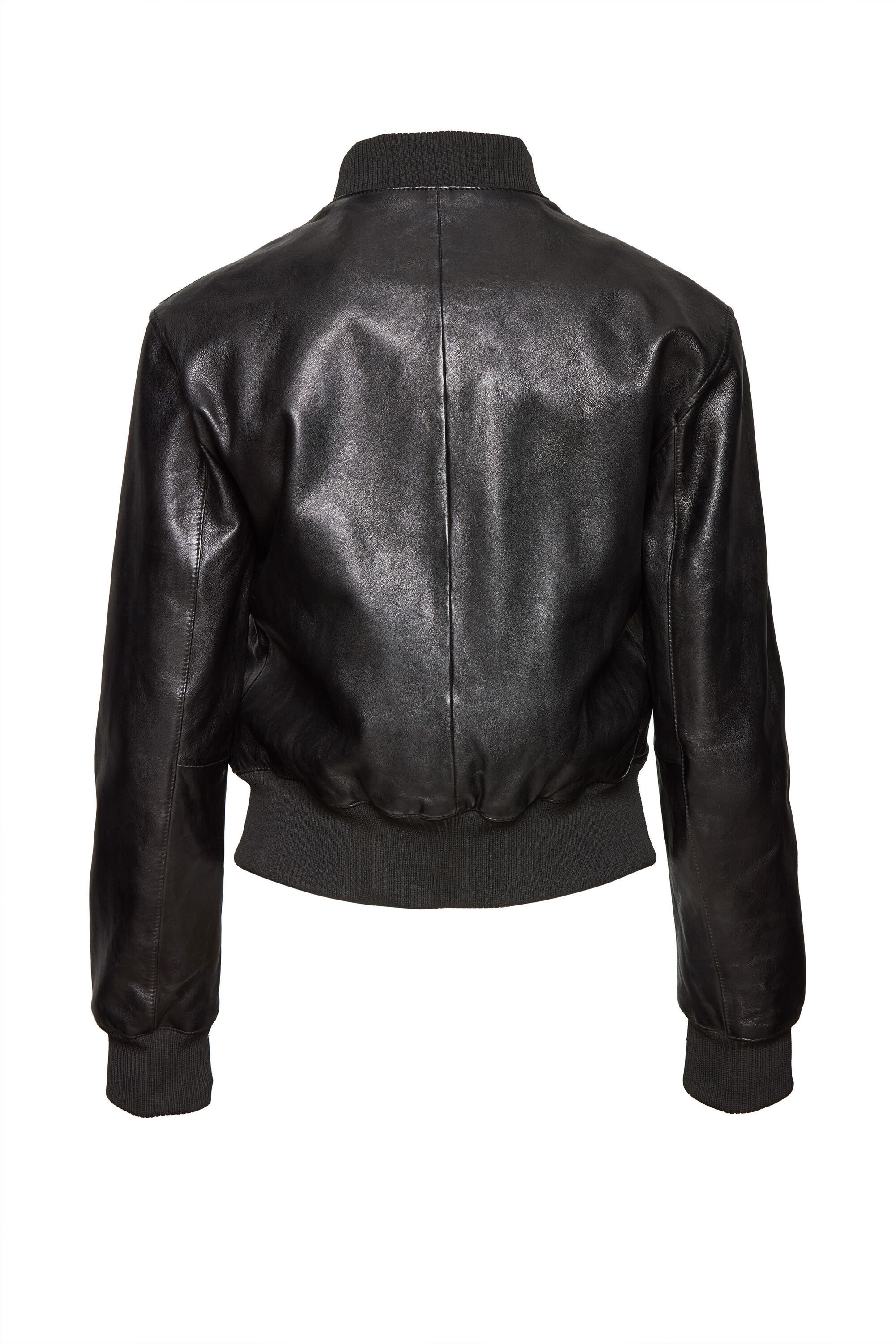Apple of Eden Lederjacke (1-St) mit elastischem Bund & Eingrifftaschen