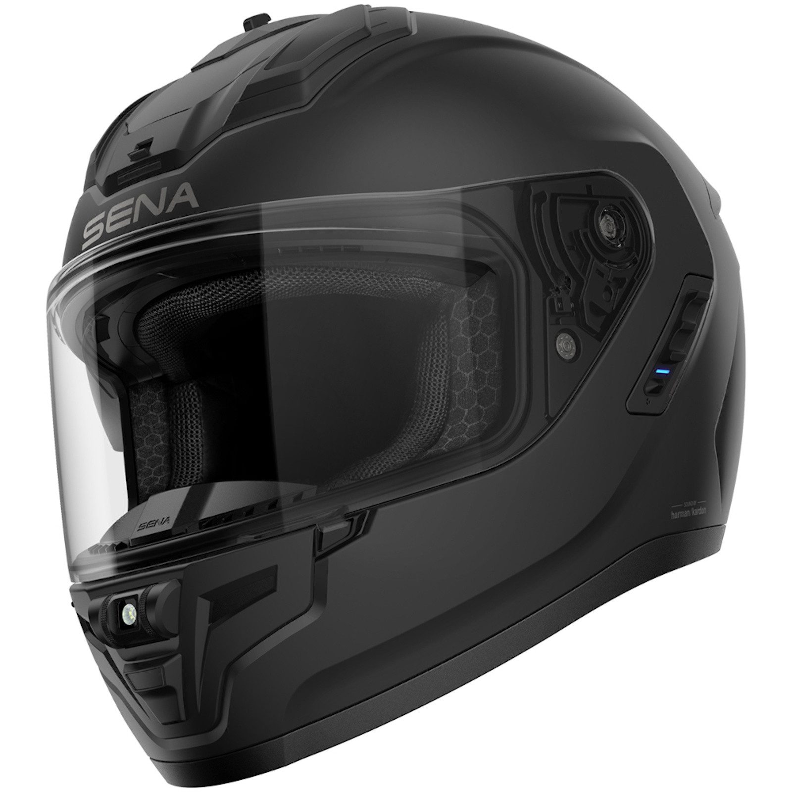 Sena Motorradhelm Sena Phantom ANC Integralhelm Matt-Schwarz M (1er Set), integralhelm motorrad