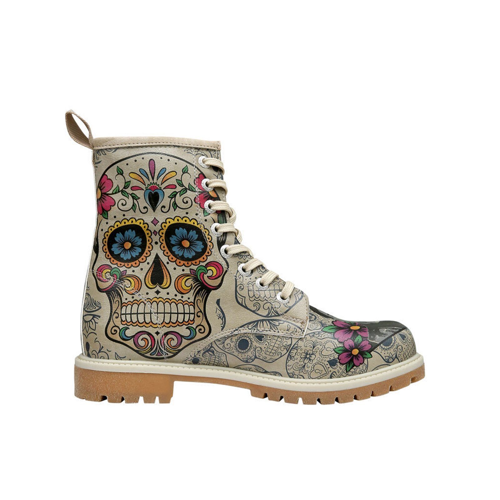 DOGO Long Boots Schnürstiefel Remembrance Of Frida Kahlo Damen Schnürboots Handgefertigt
