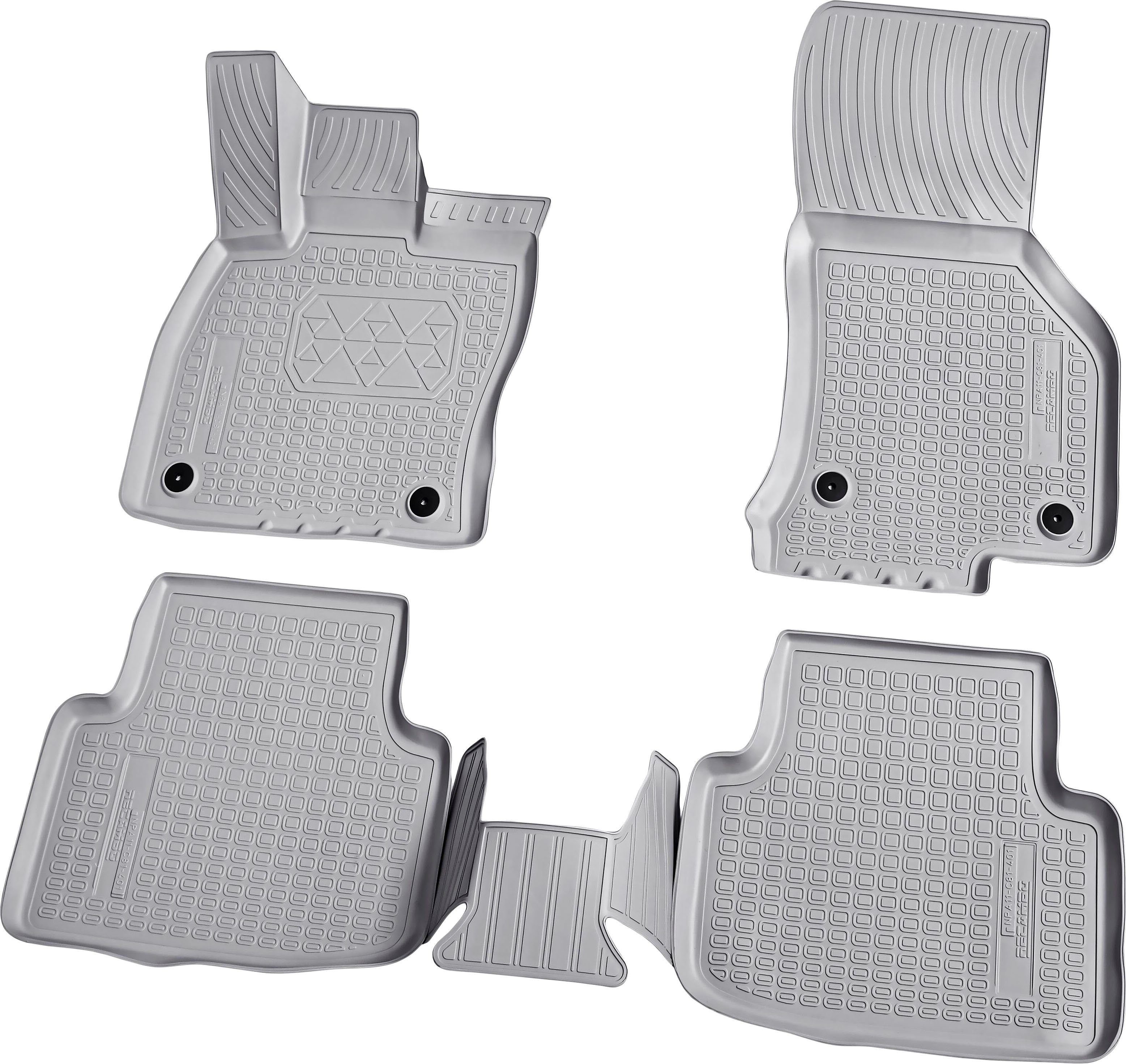 RECAMBO Passform-Fußmatten CustomComforts (4 St), für VW Golf, Sportsvan ab  2014, perfekte Passform