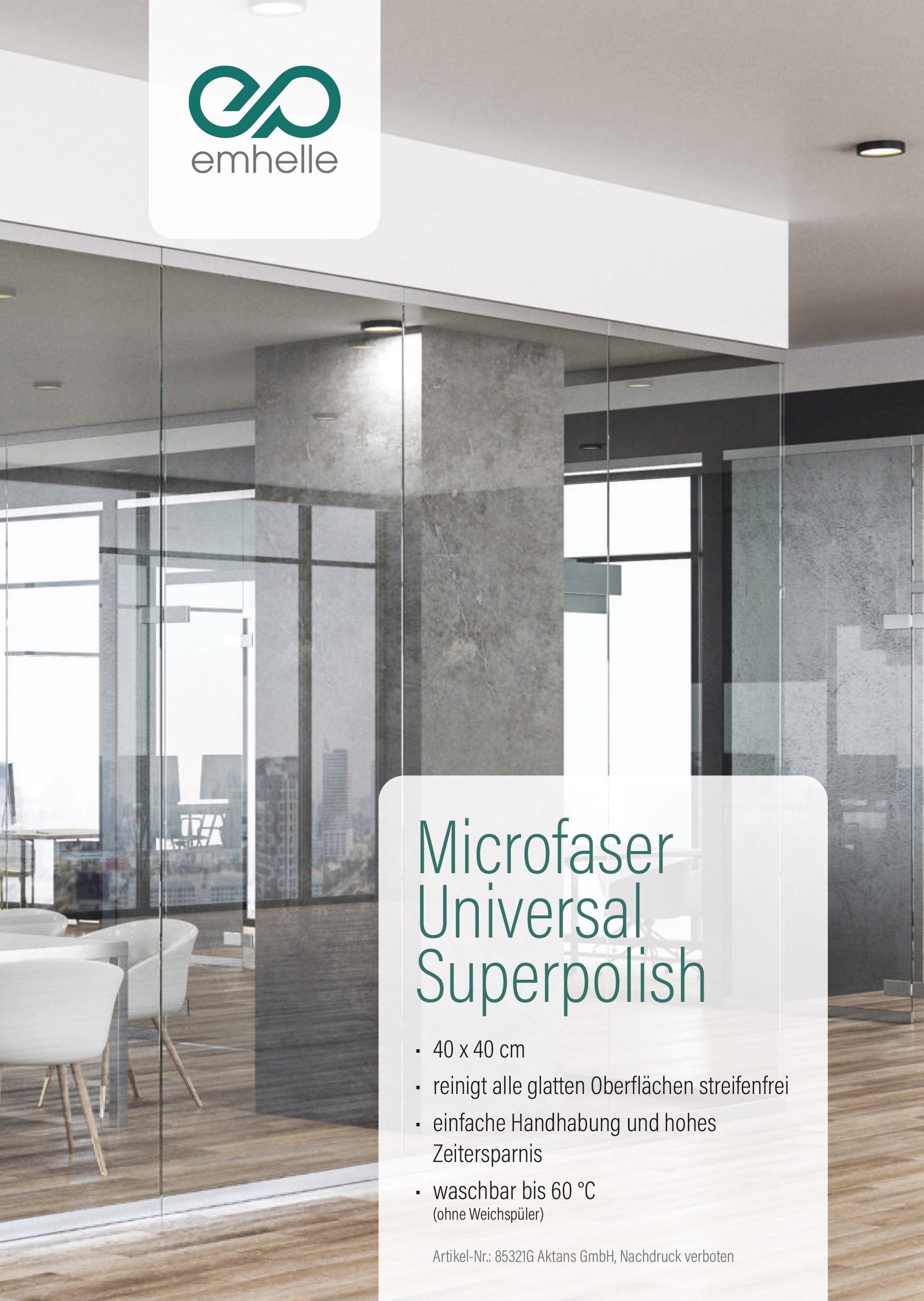 Emhelle Microfasertücher Microfaser Universal Superpolish, 40x40 cm Mikrofasertuch (1-tlg)
