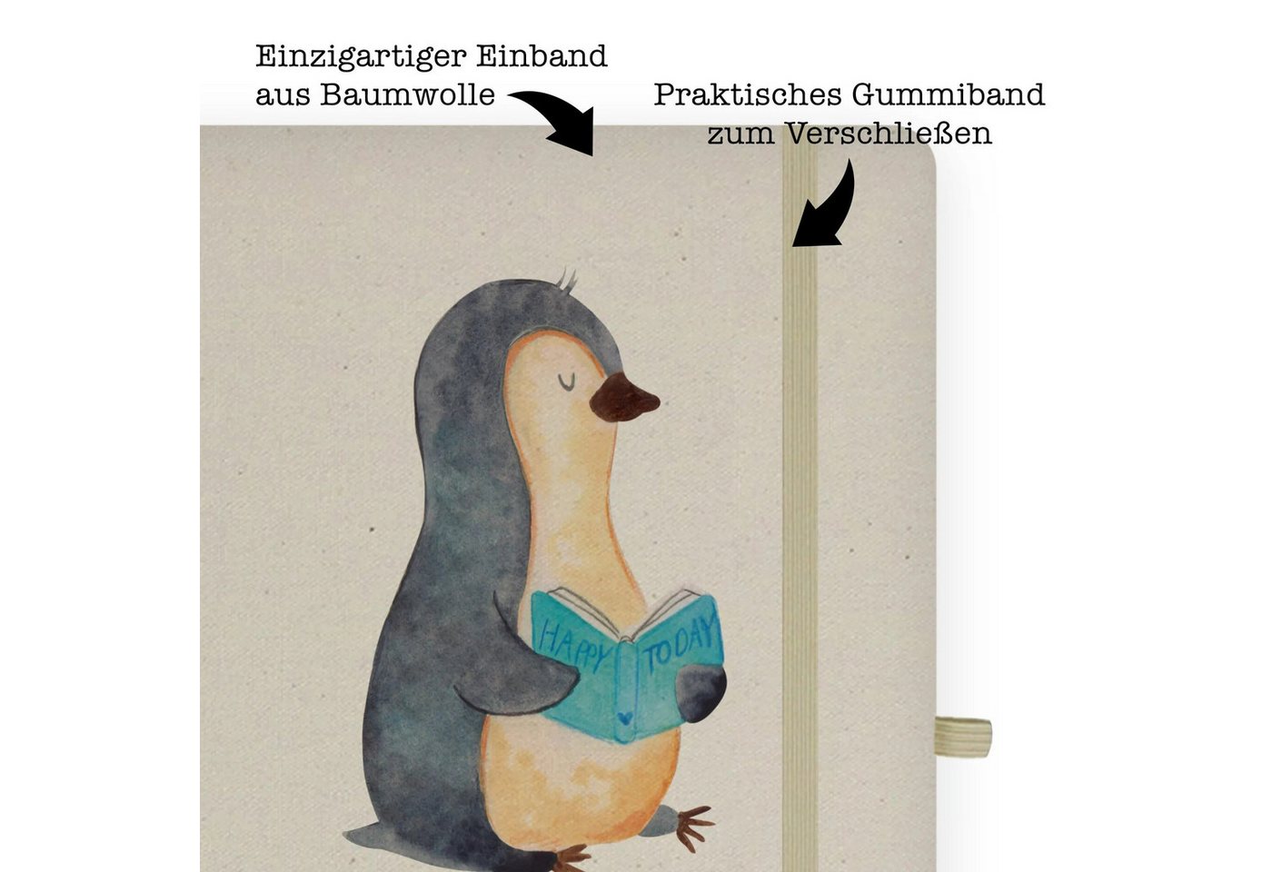 Thumbnail - Mr. & Mrs. Panda Notizbuch Pinguin Buch - Transparent - Geschenk, Bücherwurm, Freizeit, nichtstu Mr. & Mrs. Panda, Bezau...