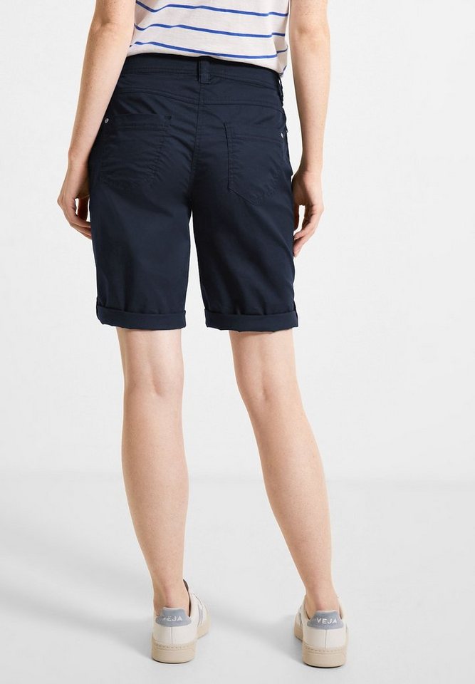 Cecil Shorts Cecil Loose Fit Shorts in Deep Blue (1-tlg) Zipper