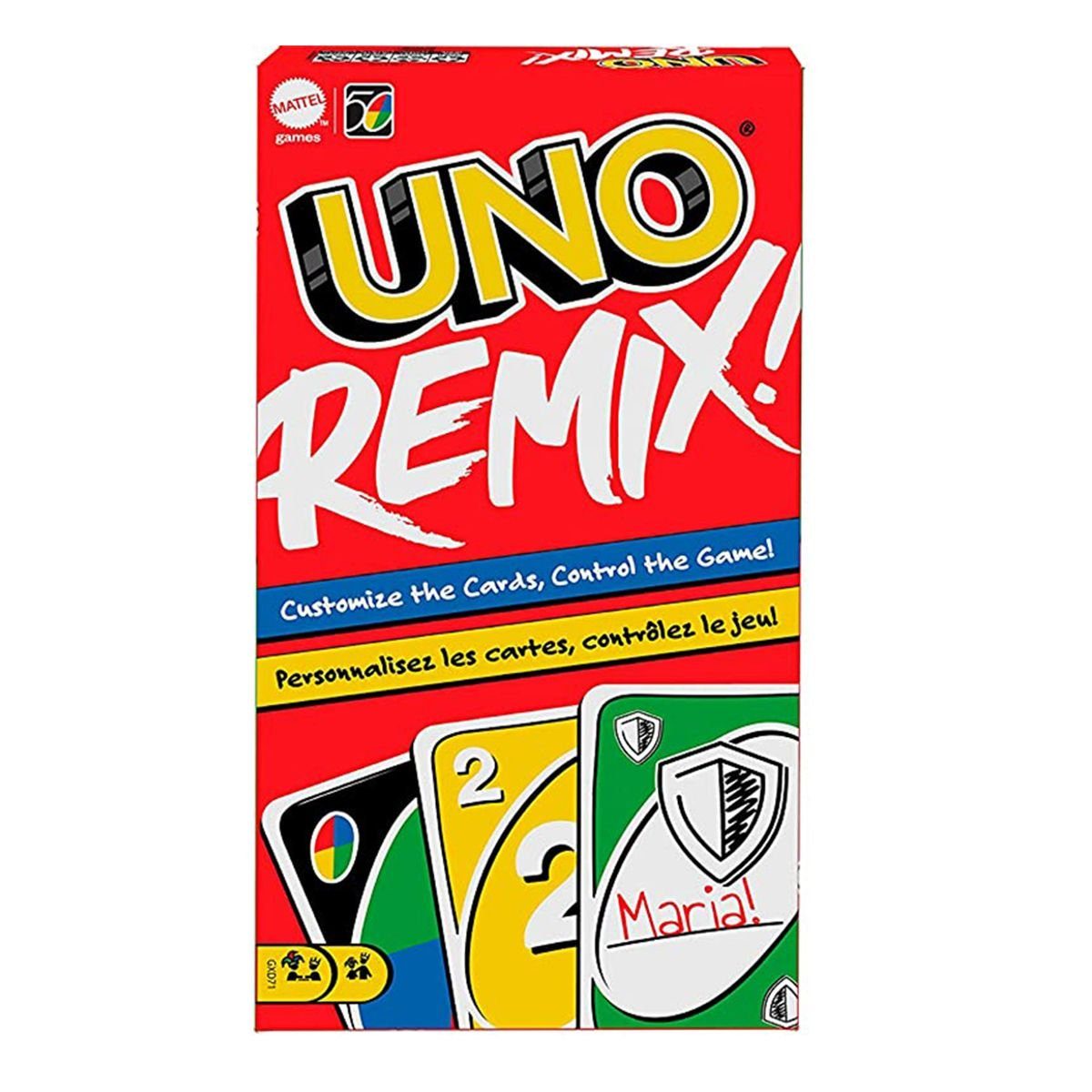 Mattel® Spiel, Mattel GXD71 - UNO - Remix, Kartenspiel mit 112 Karten