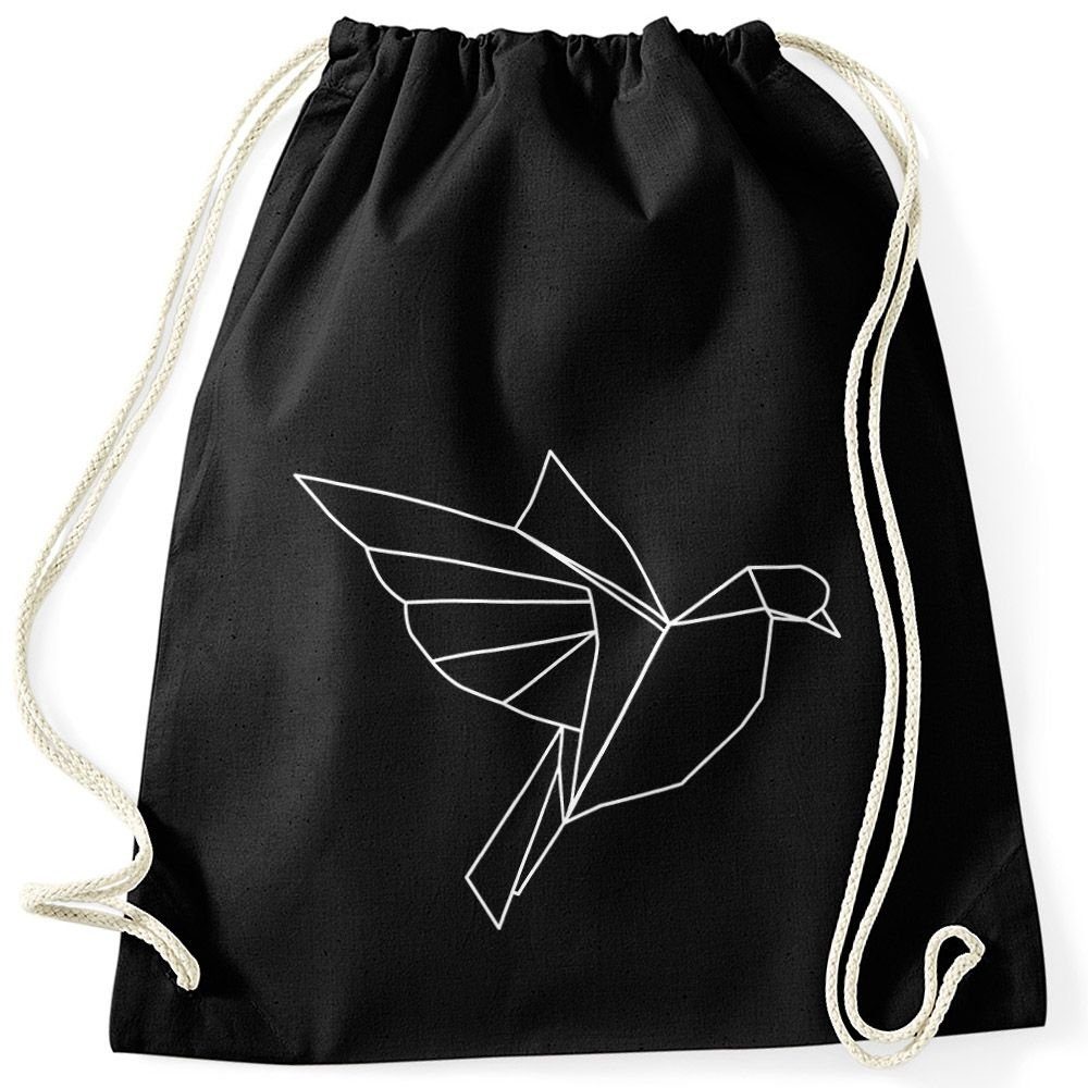 Turnbeutel Turnbeutel Polygon Origami Vogel Bird Sportbeutel Gymsac Moonworks®