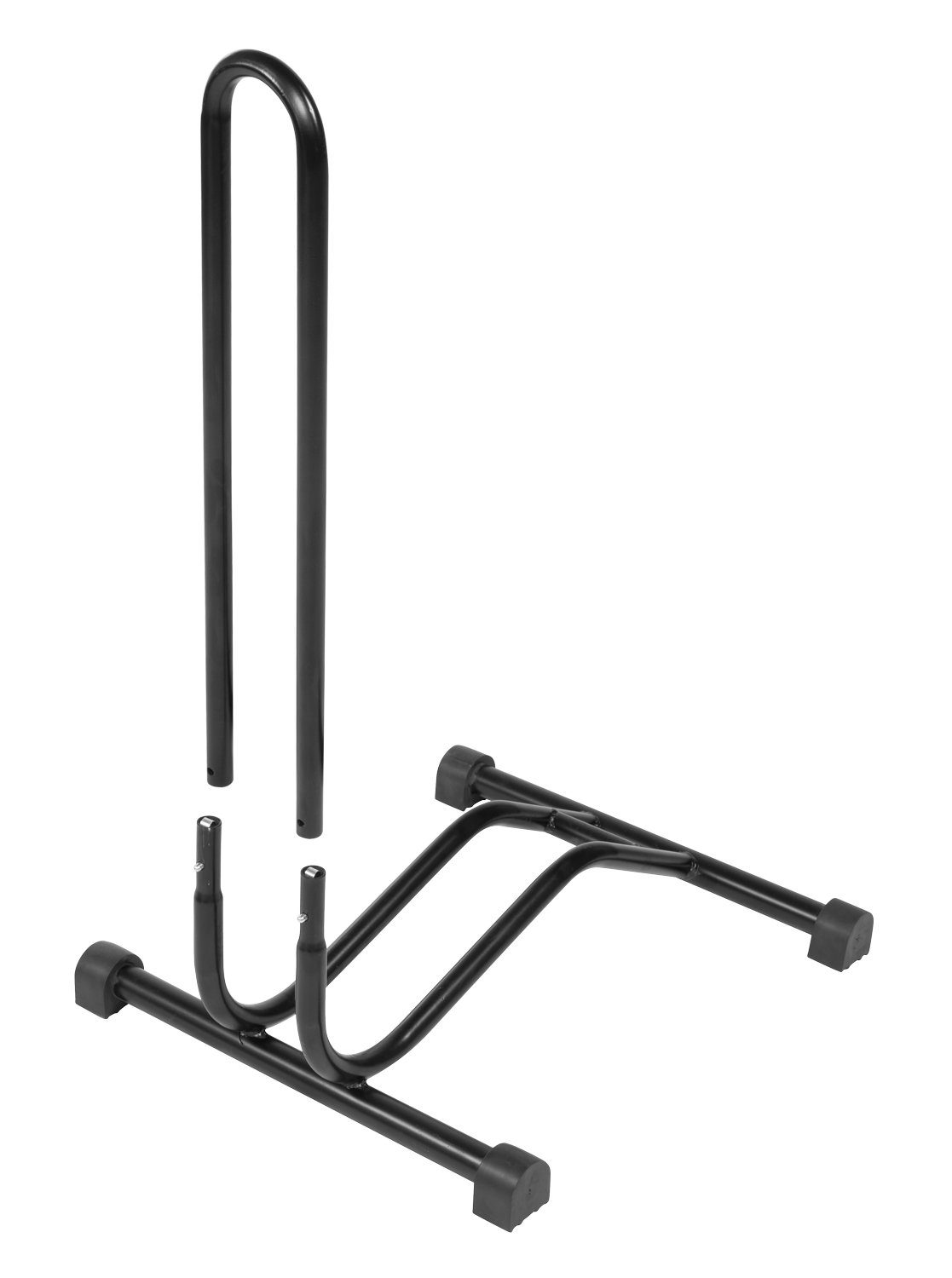 Farbe:schwarz Schramm® 2 Stück Fahrradständer in schwarz oder Silber Bodenständer freistehend Aluminium Radständer 38 x 42 x 75 cm