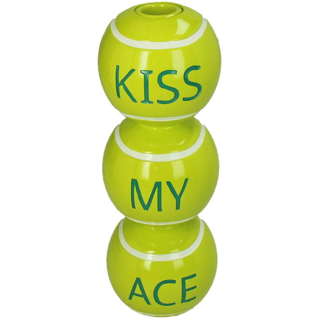 Kersten BV Kerzenständer Kerzenständer KISS MY ACE gelb, 8x23 cm