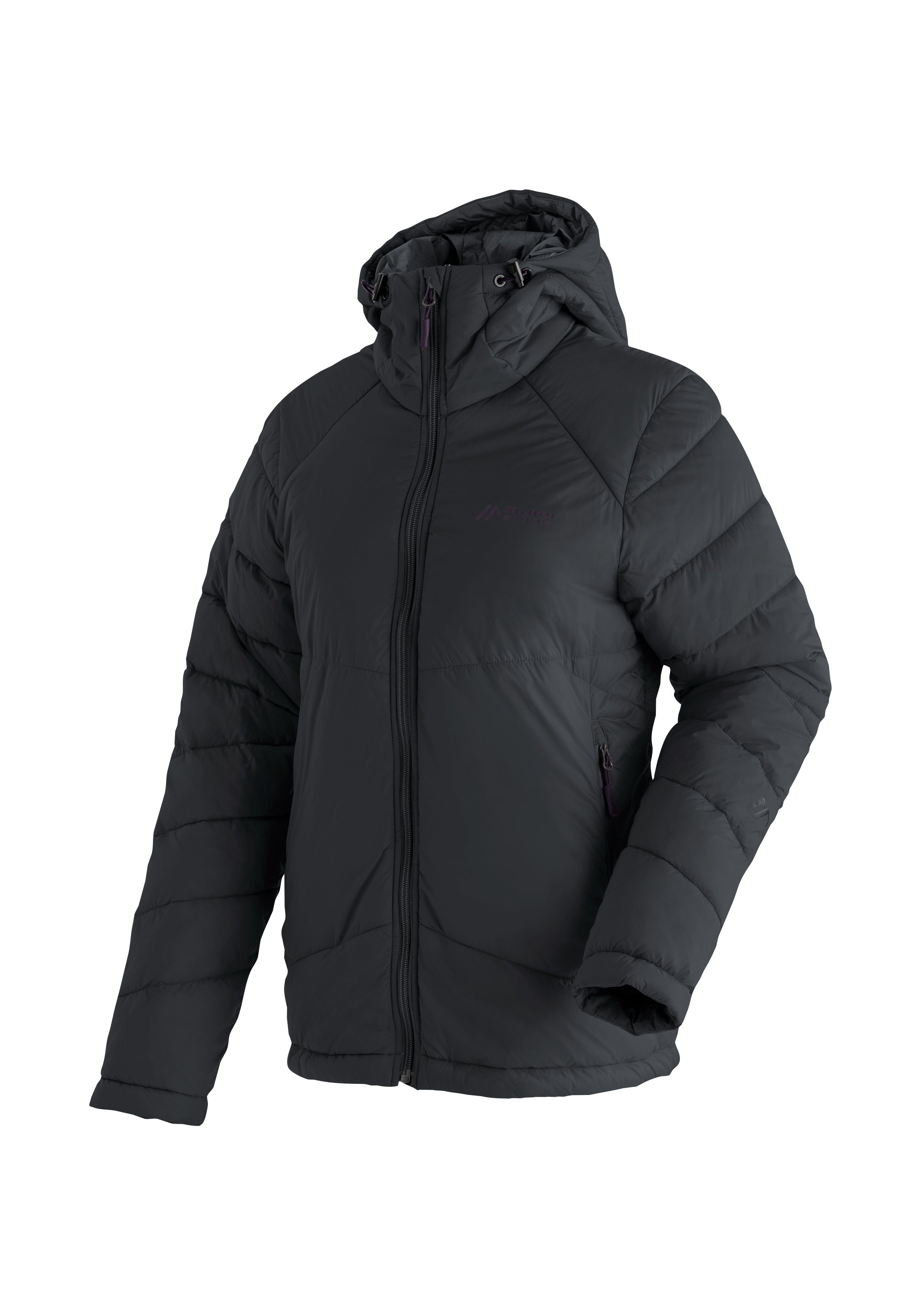 Maier Sports Outdoorjacke Loket W Damen Wanderjacke, atmungsaktive Jacke mit Kapuze schwarz