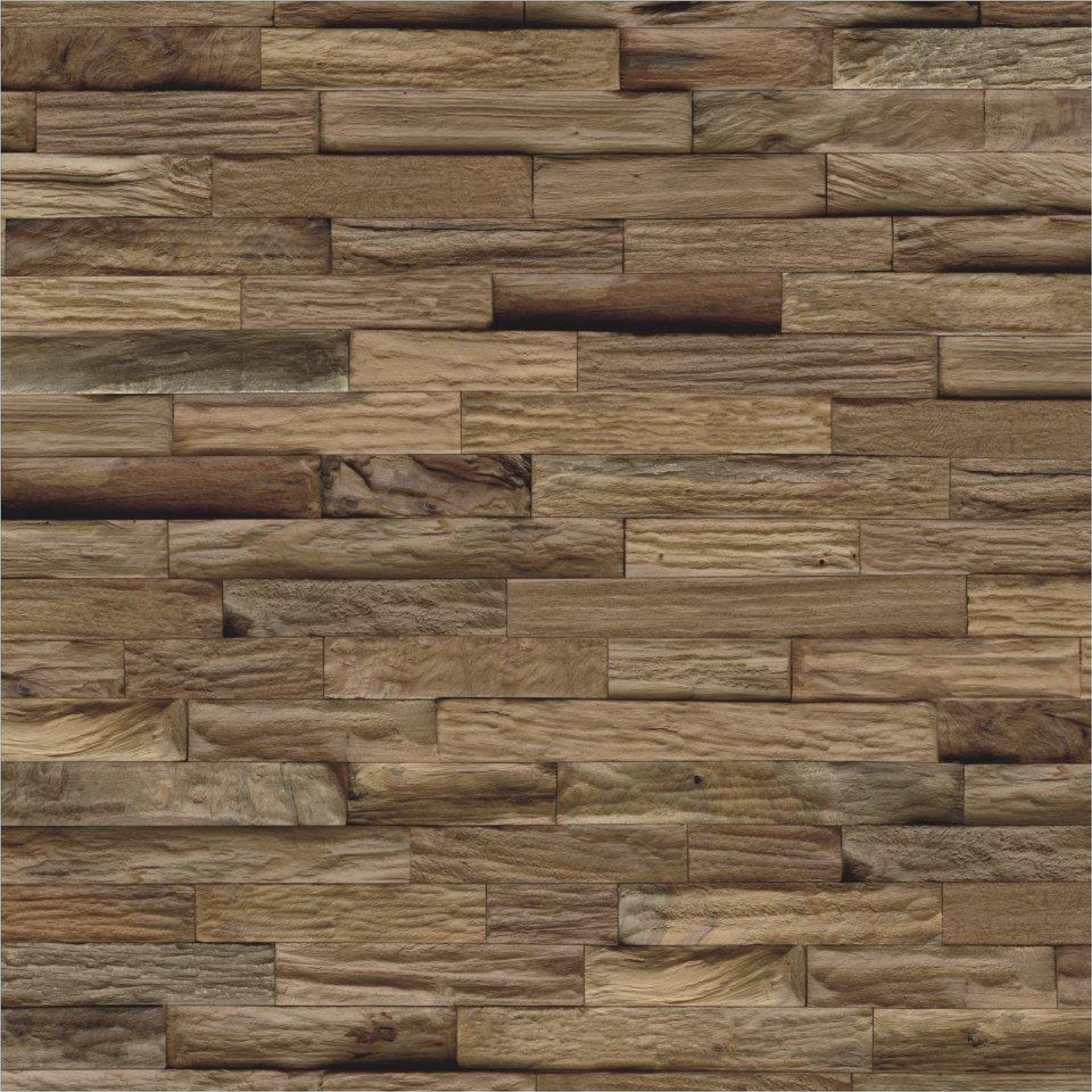 INDO 3D Wandpaneel Teak Diamond / Classic echte Altholz Wandverkleidung zum kleben, BxL: 15,00x61,00 cm, 0,10 qm, (Packung, Versandkostenfreie Lieferung) schall – Bild 3 von 5