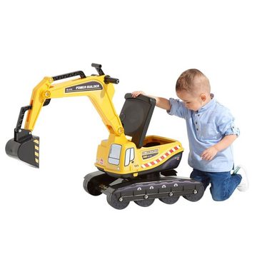 Falk Tretfahrzeug Kinder Aufsitzbagger Power Builder Gelb