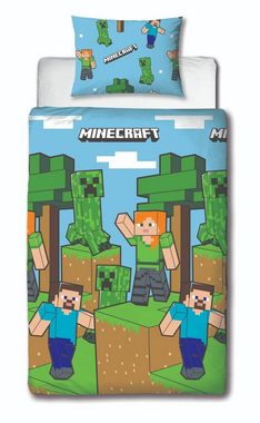 Bettwäsche Minecraft Steve und Alex Mikrofaser Bettwäsche Set, Minecraft, Mikrofaser, 2 teilig, Deckenbezug 135-140x200 cm 60x70 cm Kissenbezug