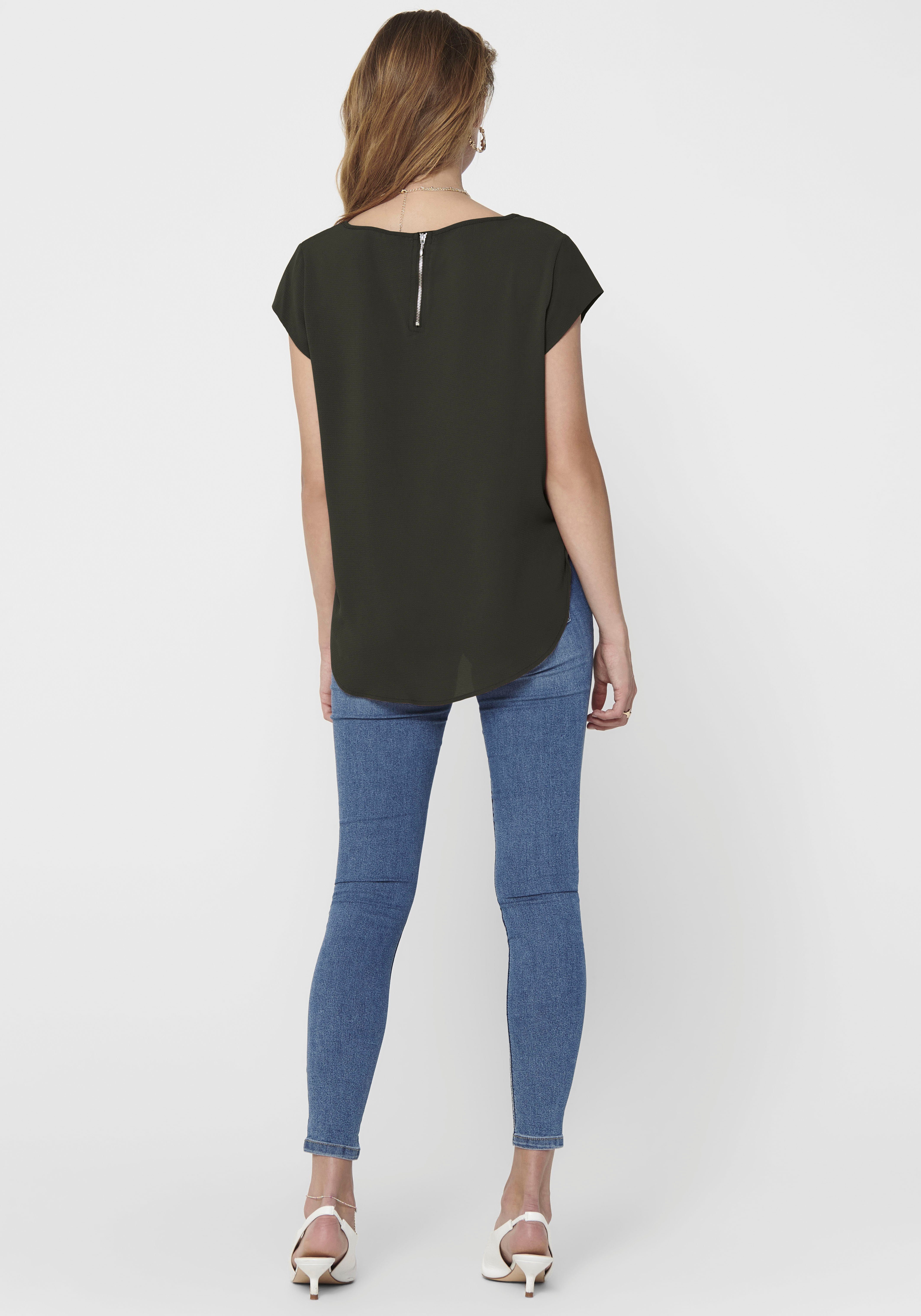 ONLY Shirtbluse ONLVIC S/S SOLID TOP günstig online kaufen