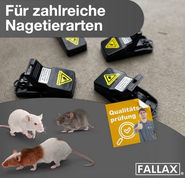 Fallax® Schlagfalle 8x Mausefallen Schlagfalle wiederverwendbar - Haus & Garten, wiederverwendbar