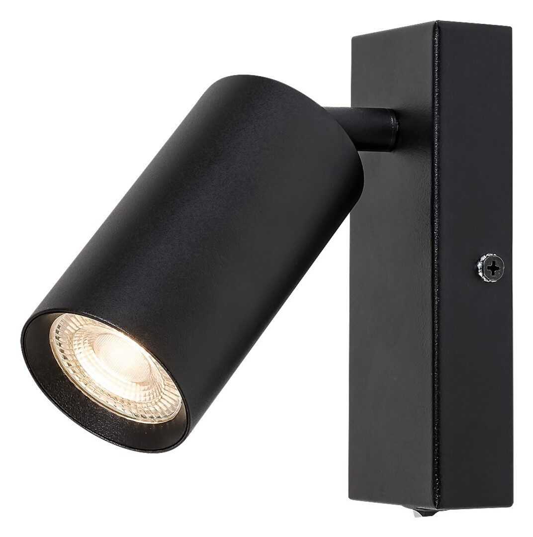 Rabalux LED Deckenspots "Solo" Metall, schwarz, rund, GU10, ø55mm