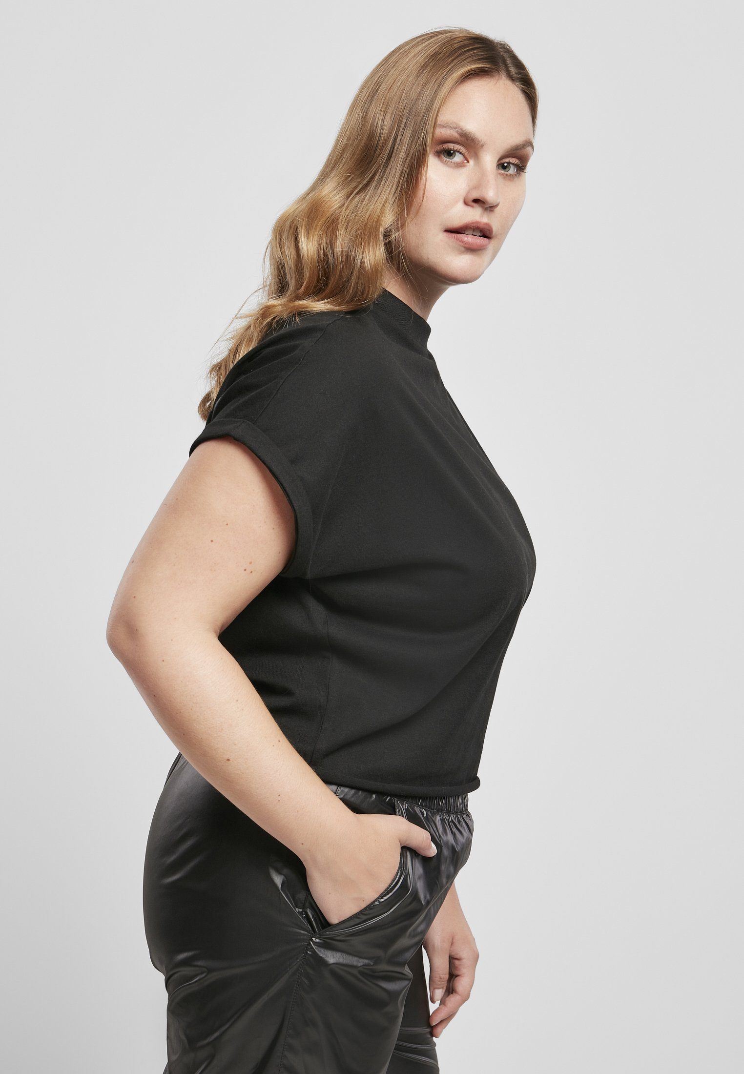 URBAN CLASSICS (1-tlg) Oversized Short Sleeve Kurzarmshirt Frauen On Ladies Tee Cut