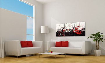 WandbilderXXL Gemälde Red Among 180 x 70 cm, Abstraktes Gemälde, handgemaltes Unikat