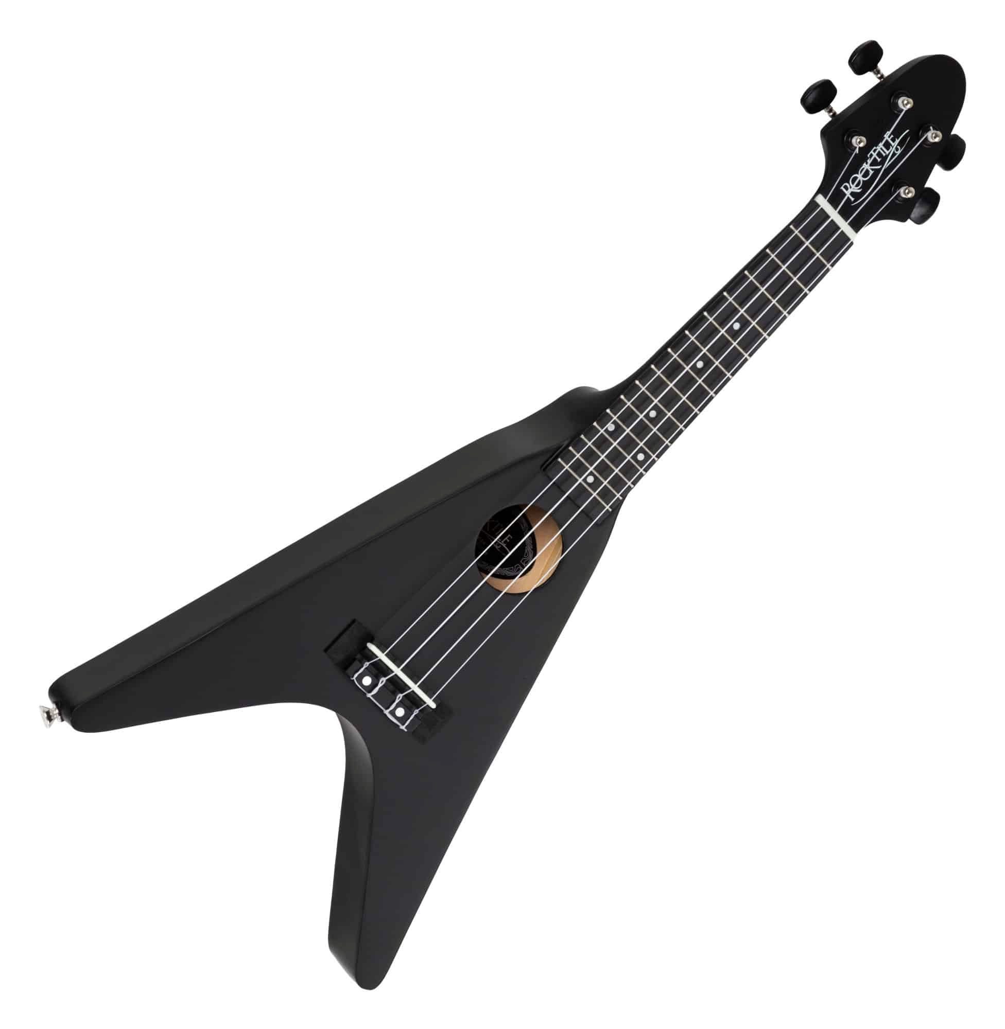 Rocktile Ukulele FV-04 Ukelele - Sopran-Ukulele im Heavy-Design, Bestückt mit Aquila Super Nylgut-Saiten