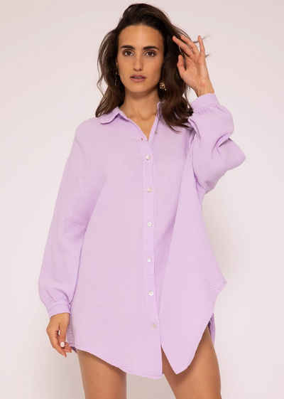 Lange lila Blusen für Damen kaufen » Lila Longblusen | OTTO