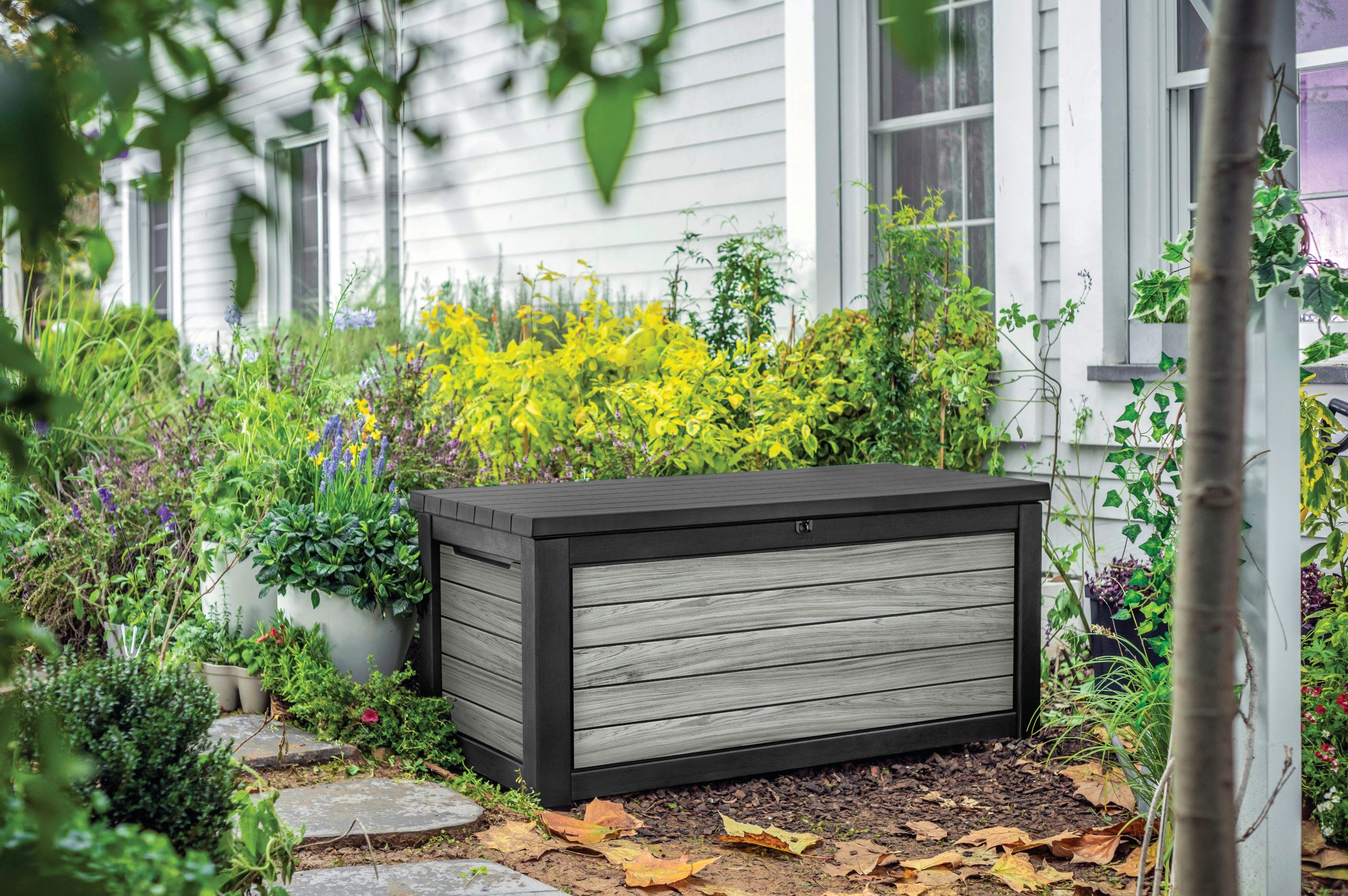 Keter Gartenbox "NORTHWOOD" 623L 157x72x69cm Deckel günstig online kaufen