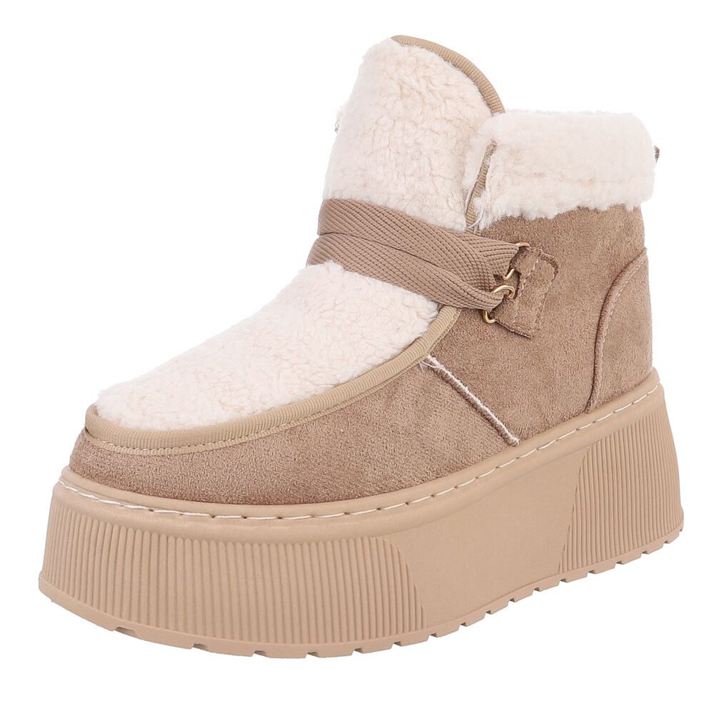 Ital-Design Modische Plateau-Stiefel mit Schnürung für Damen Snowboots (904 günstig online kaufen