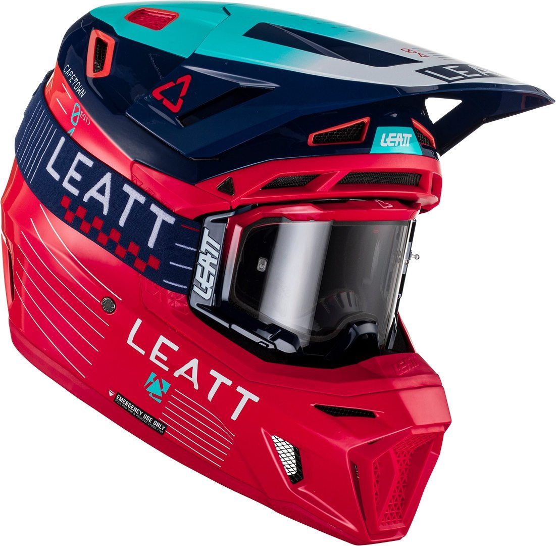Leatt Motocrosshelm 8.5 Royal Motocross Helm mit Brille, Atmungsaktiv, ECE 22.06