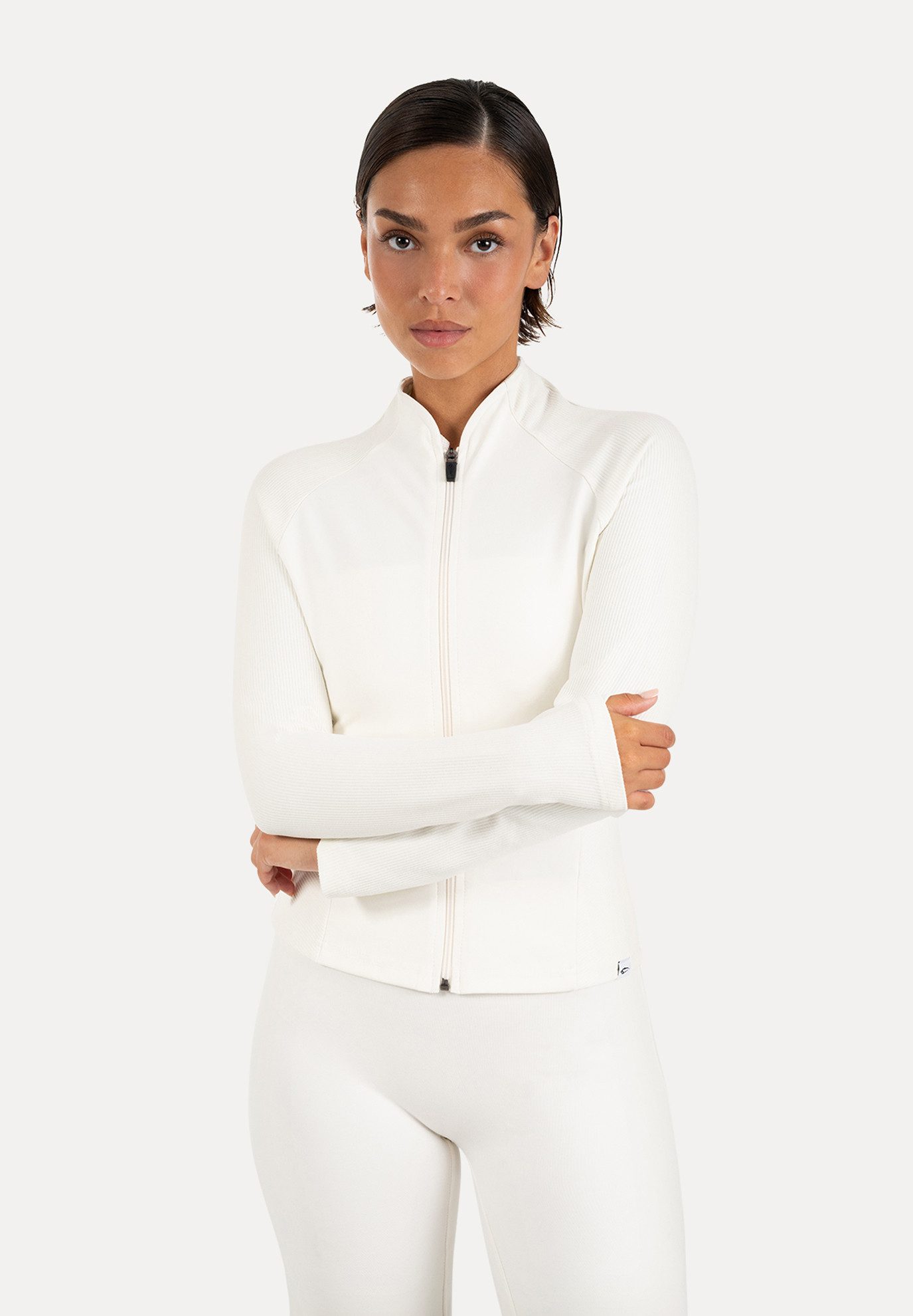 Smilodox Trainingsjacke Solvea Damen, Sportjacke, Shaped Fit, Gymkleidung, Sportjacke Figurbetont, Stehkragen, Reißverschluss, Jacke für Fitness, Yoga