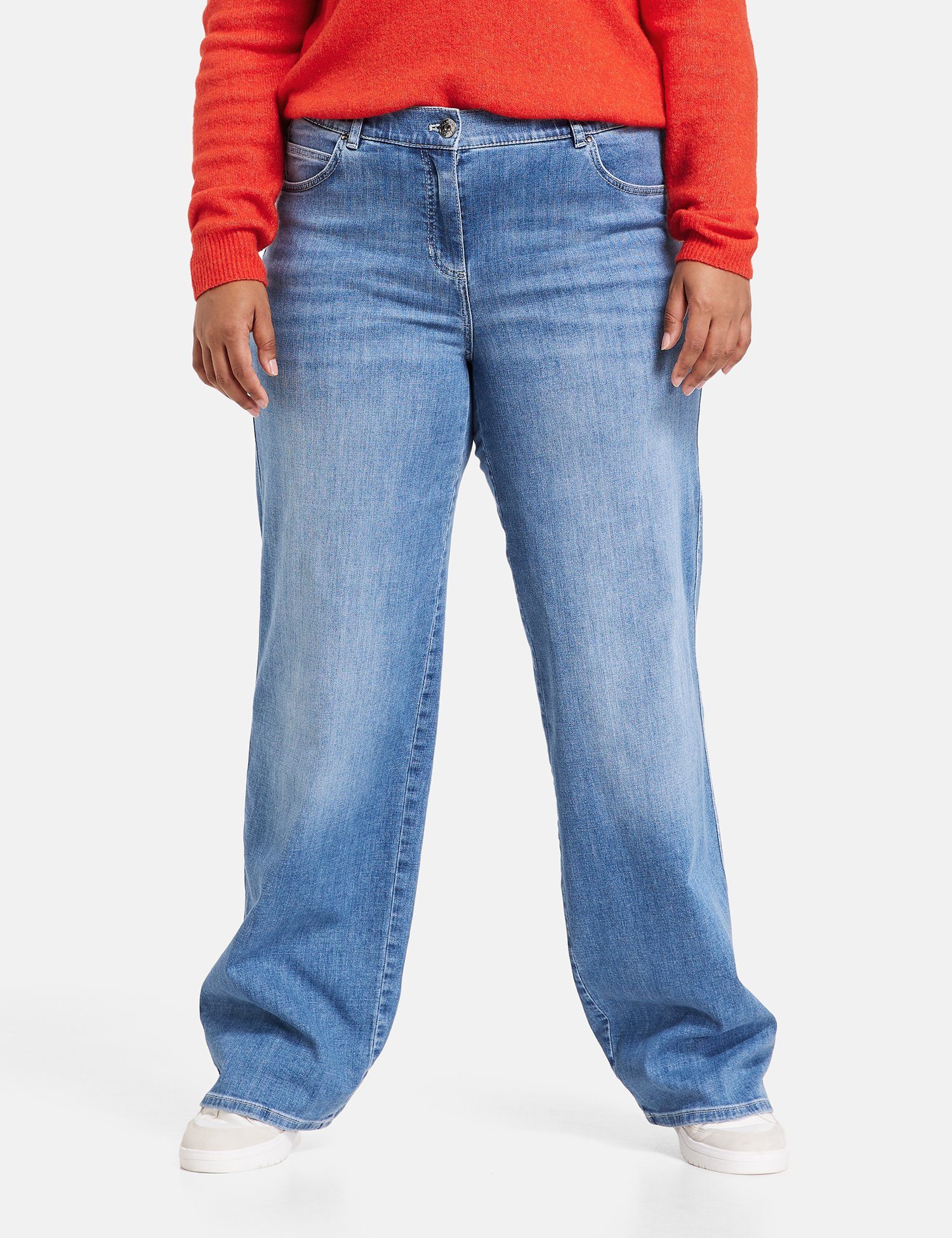 Samoon Stretch-Jeans Jeans mit weitem Bein Carlotta